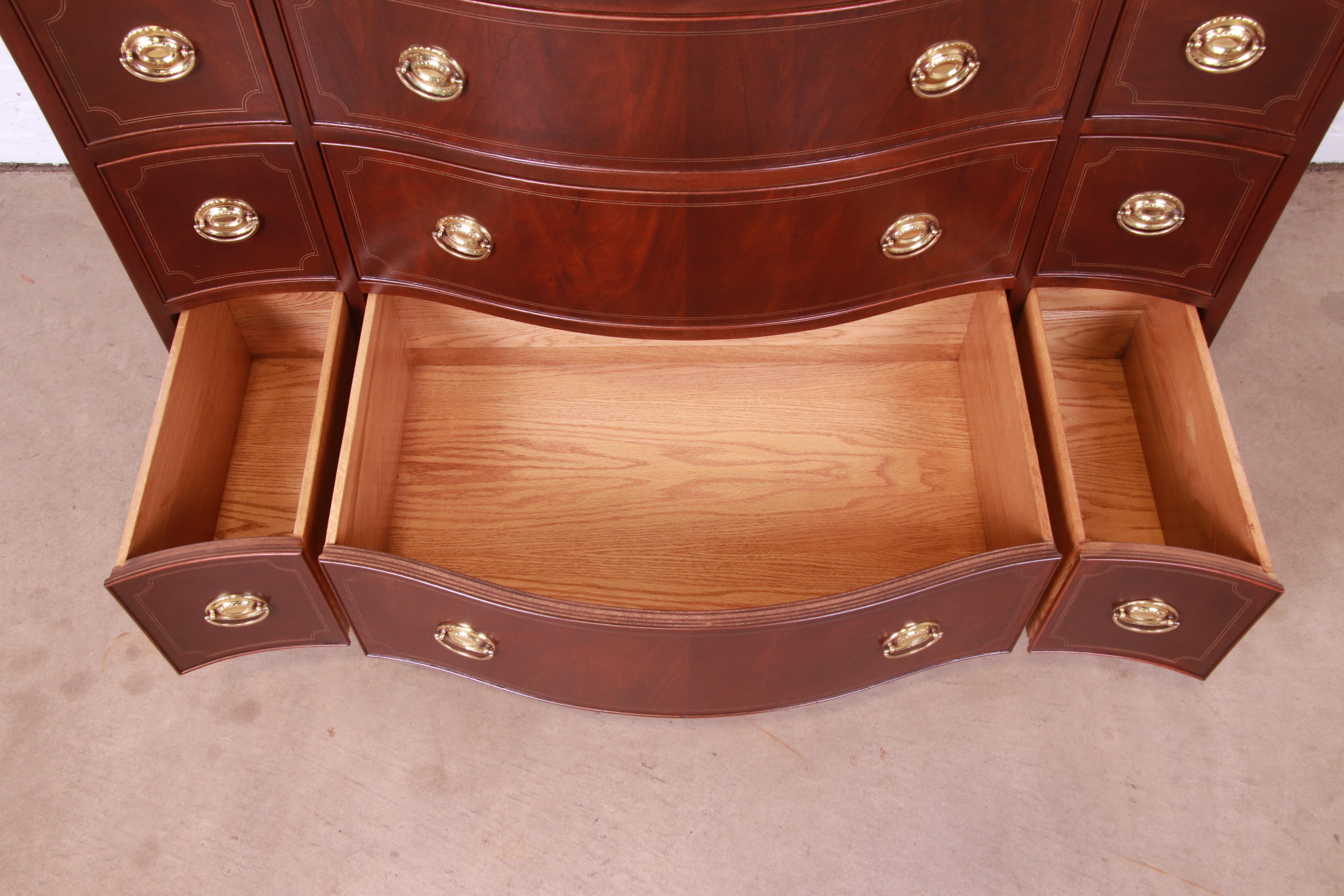 Baker Furniture Historic Charleston Georgian Inlaid Mahogany Dresser Chest 8