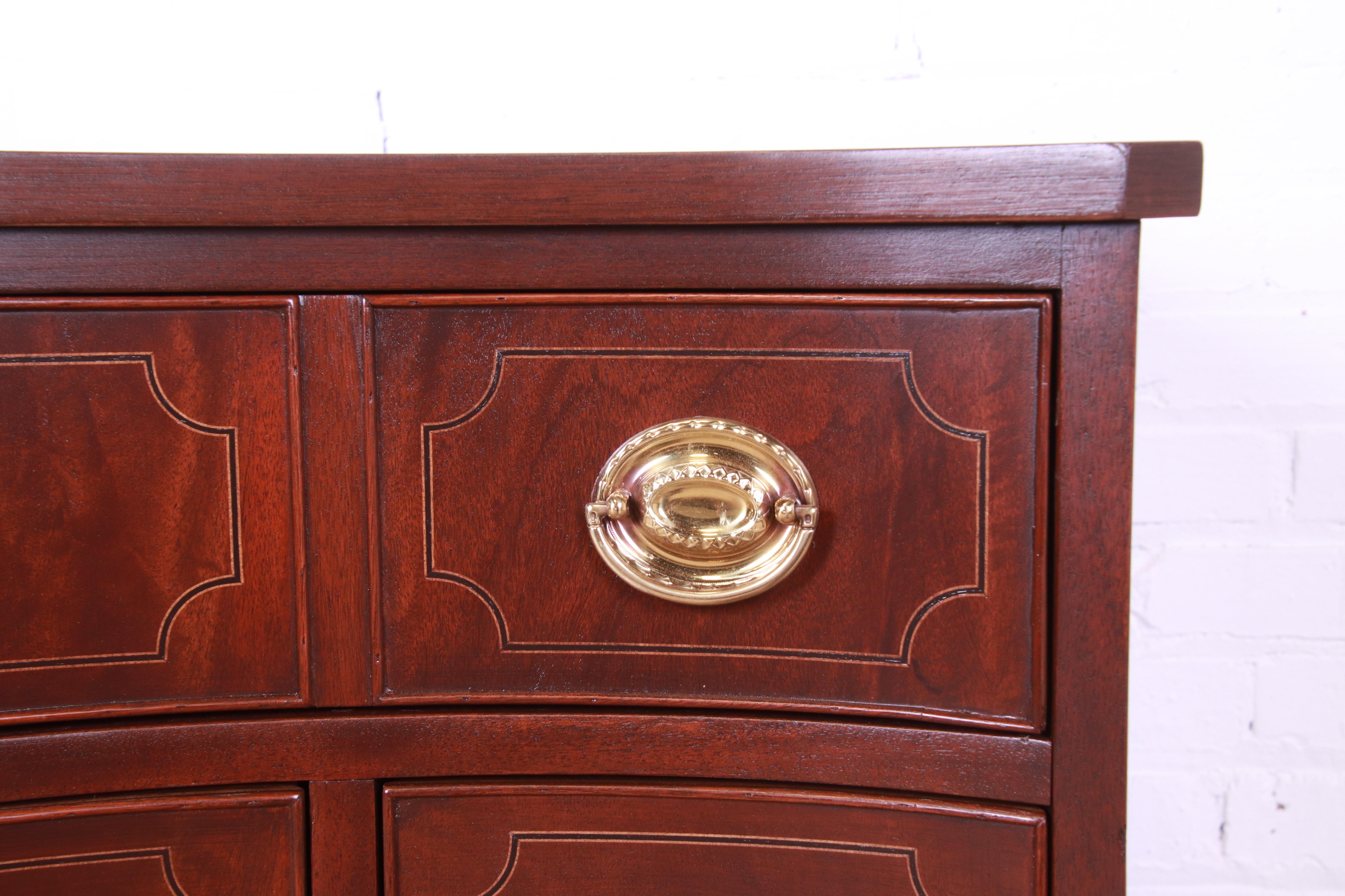 Baker Furniture Historic Charleston Georgian Inlaid Mahogany Dresser Chest 9