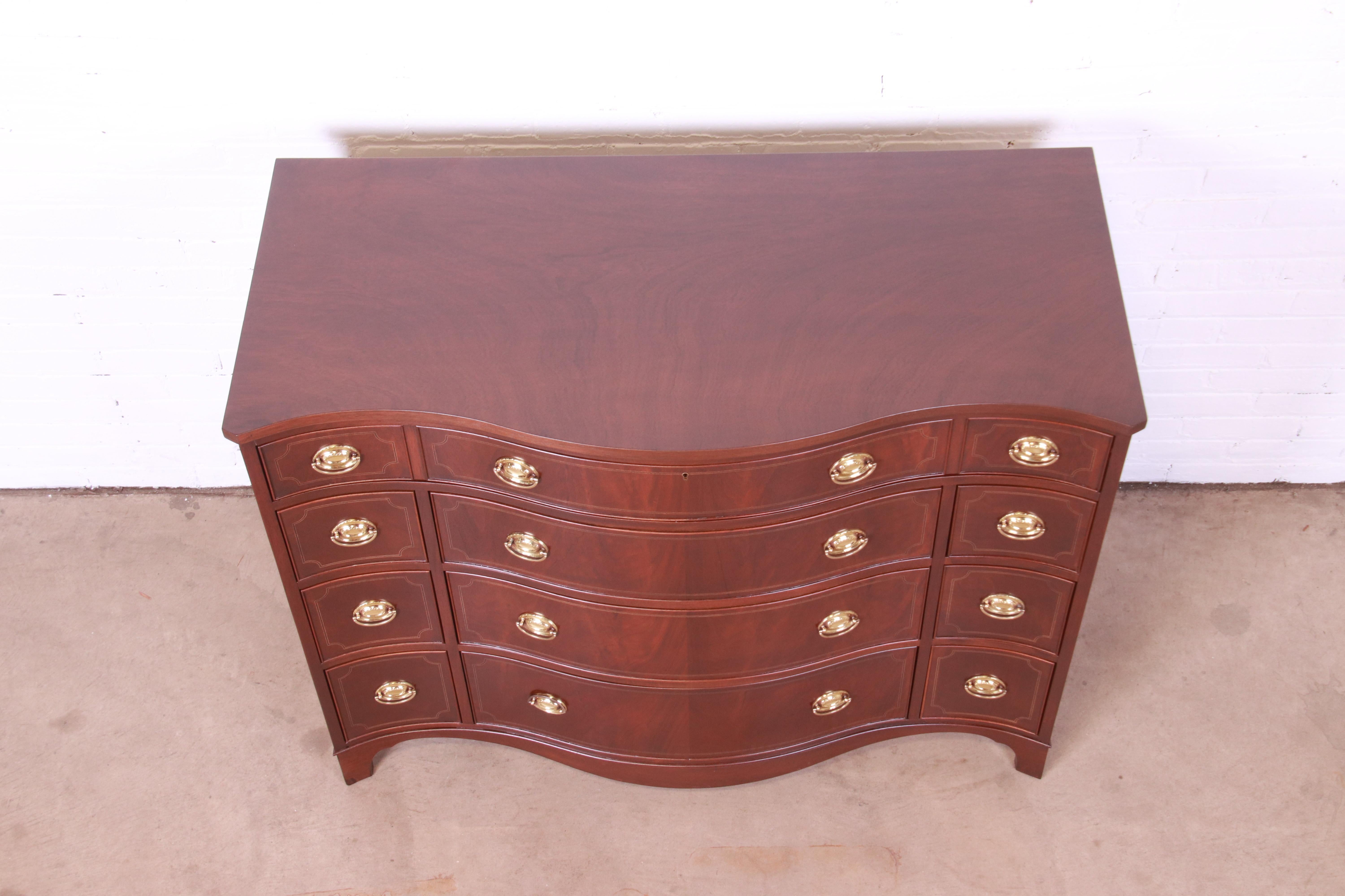 Baker Furniture Historic Charleston Georgian Inlaid Mahogany Dresser Chest 10