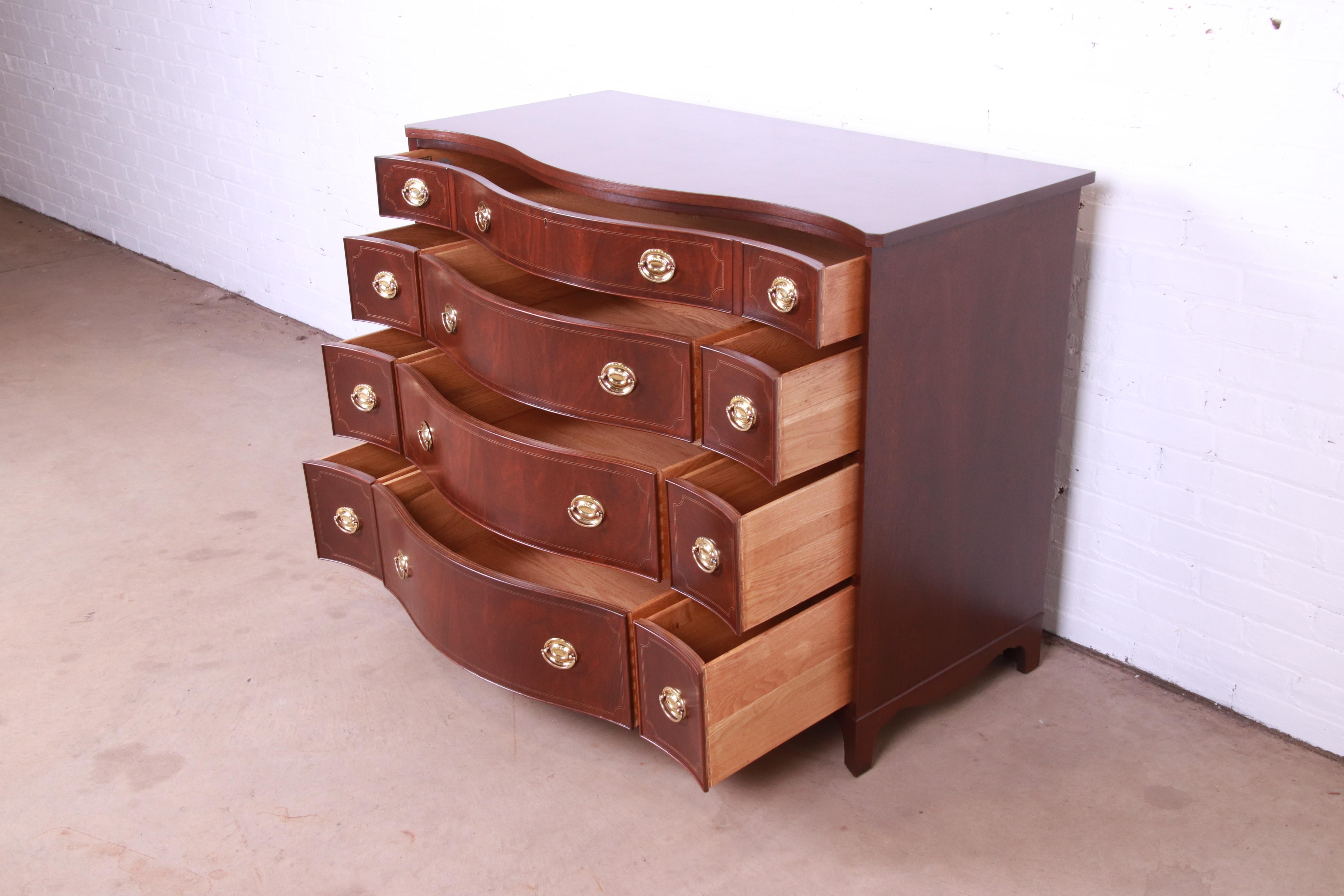 Baker Furniture Historic Charleston Georgian Inlaid Mahogany Dresser Chest 3