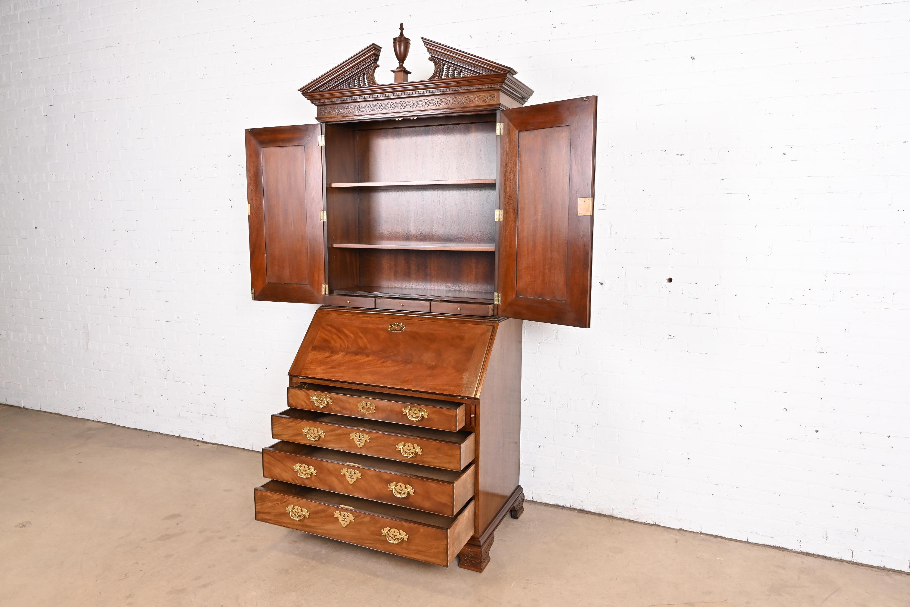 Baker Furniture Historic Charleston Georgian Mahogany Drop Front Secretary Desk 1