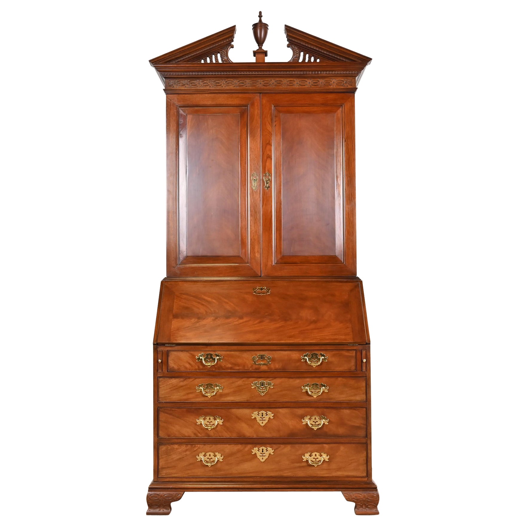 Baker Furniture Historic Charleston Georgian Mahogany Drop Front Secretary Desk