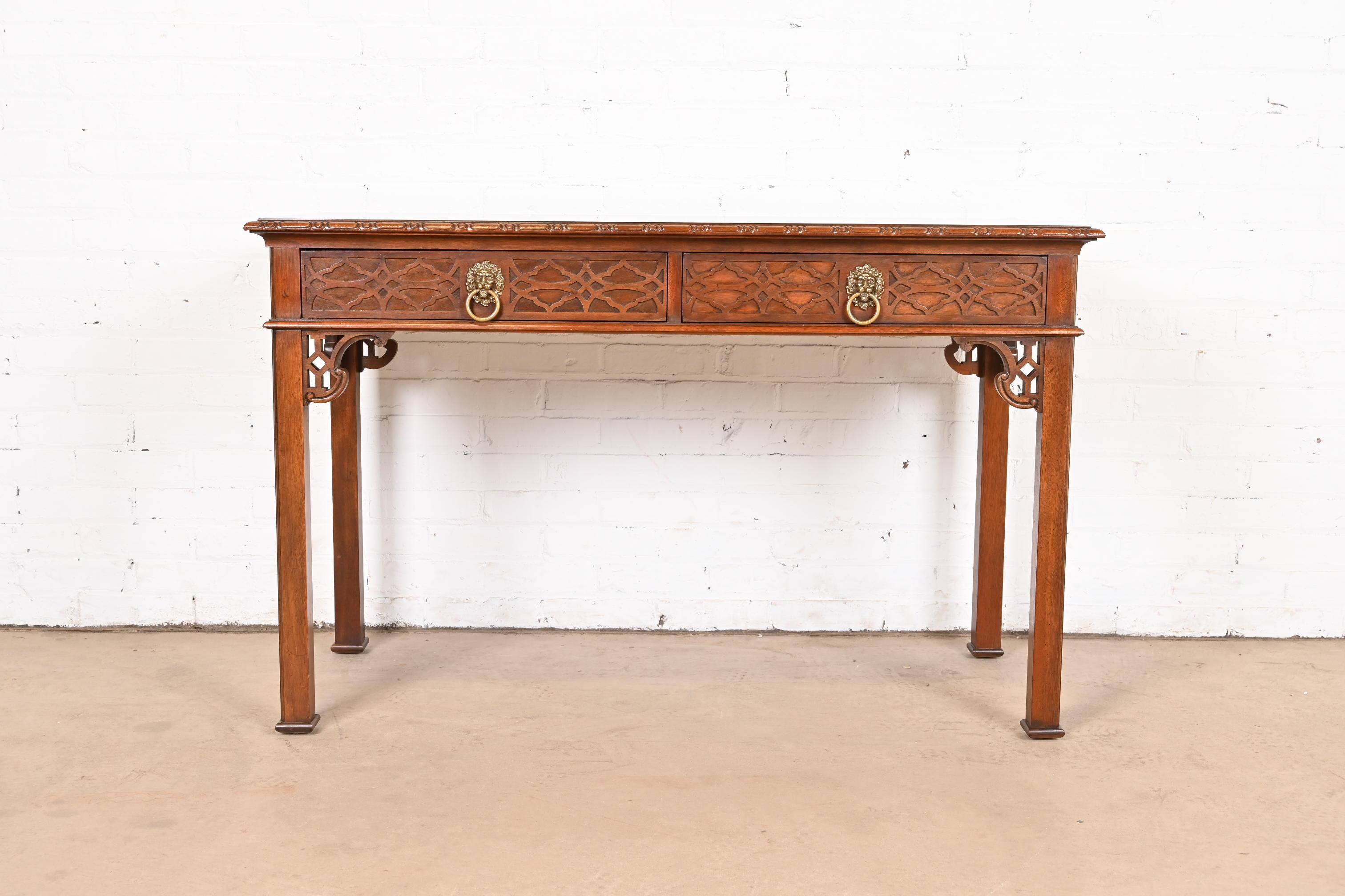 American Baker Furniture Historic Charleston Georgian Mahogany Writing Desk or Console