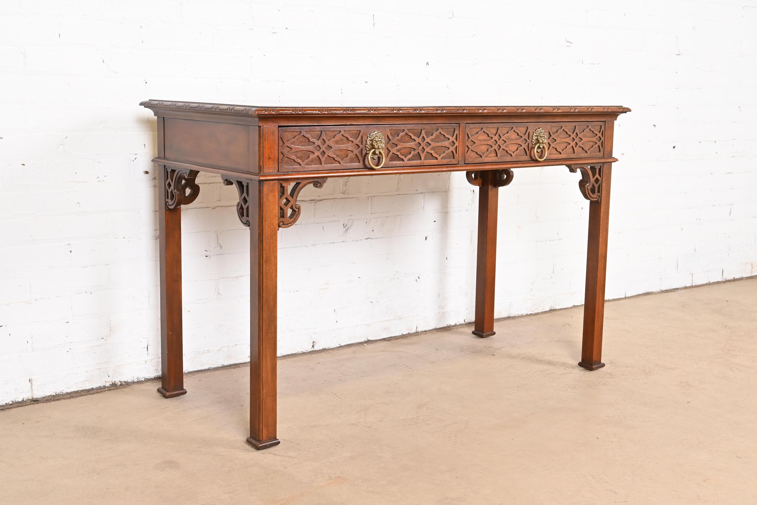 20th Century Baker Furniture Historic Charleston Georgian Mahogany Writing Desk or Console