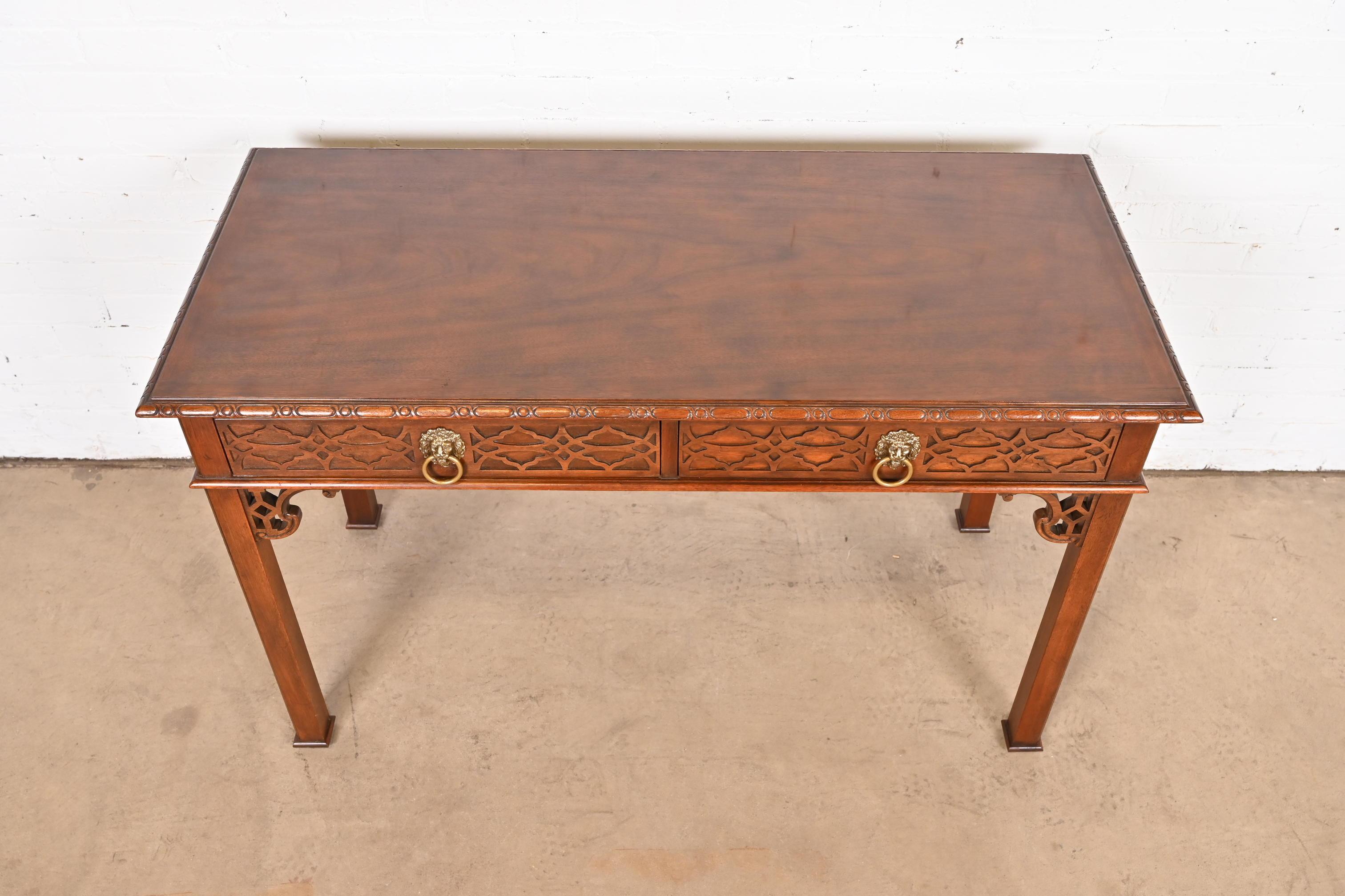 Baker Furniture Historic Charleston Georgian Mahogany Writing Desk or Console 1