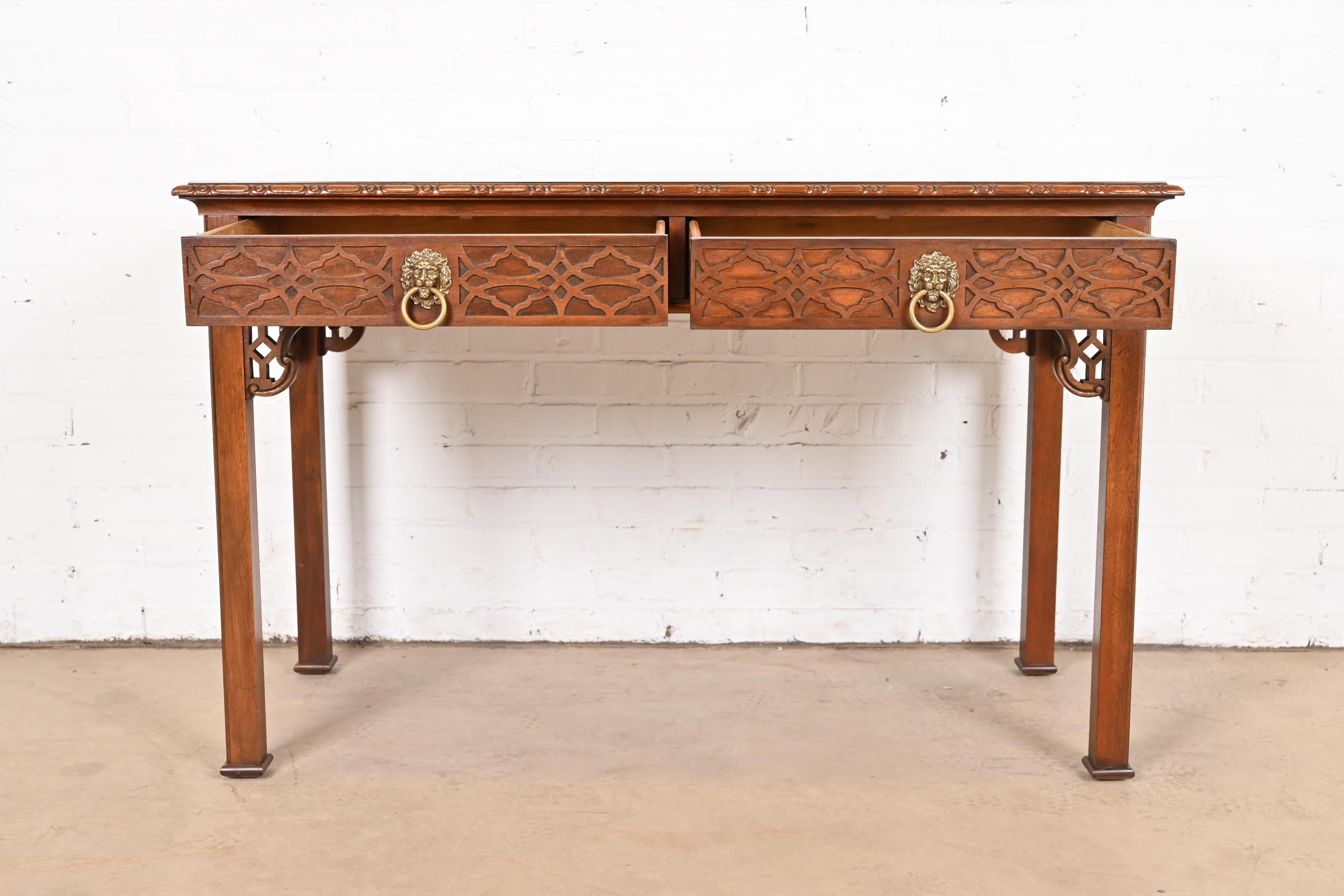 Baker Furniture Historic Charleston Georgian Mahogany Writing Desk or Console 2