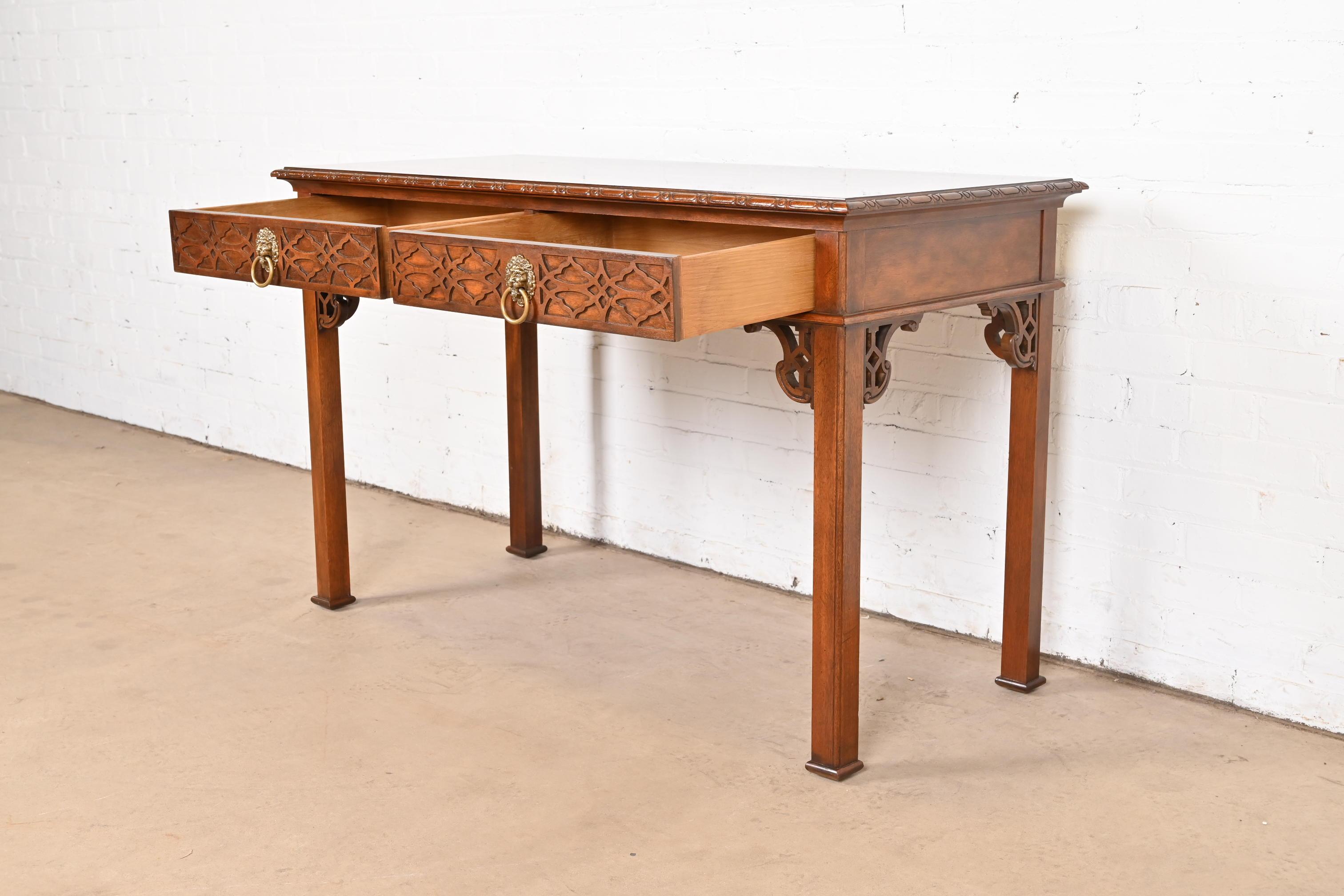 Baker Furniture Historic Charleston Georgian Mahogany Writing Desk or Console 3