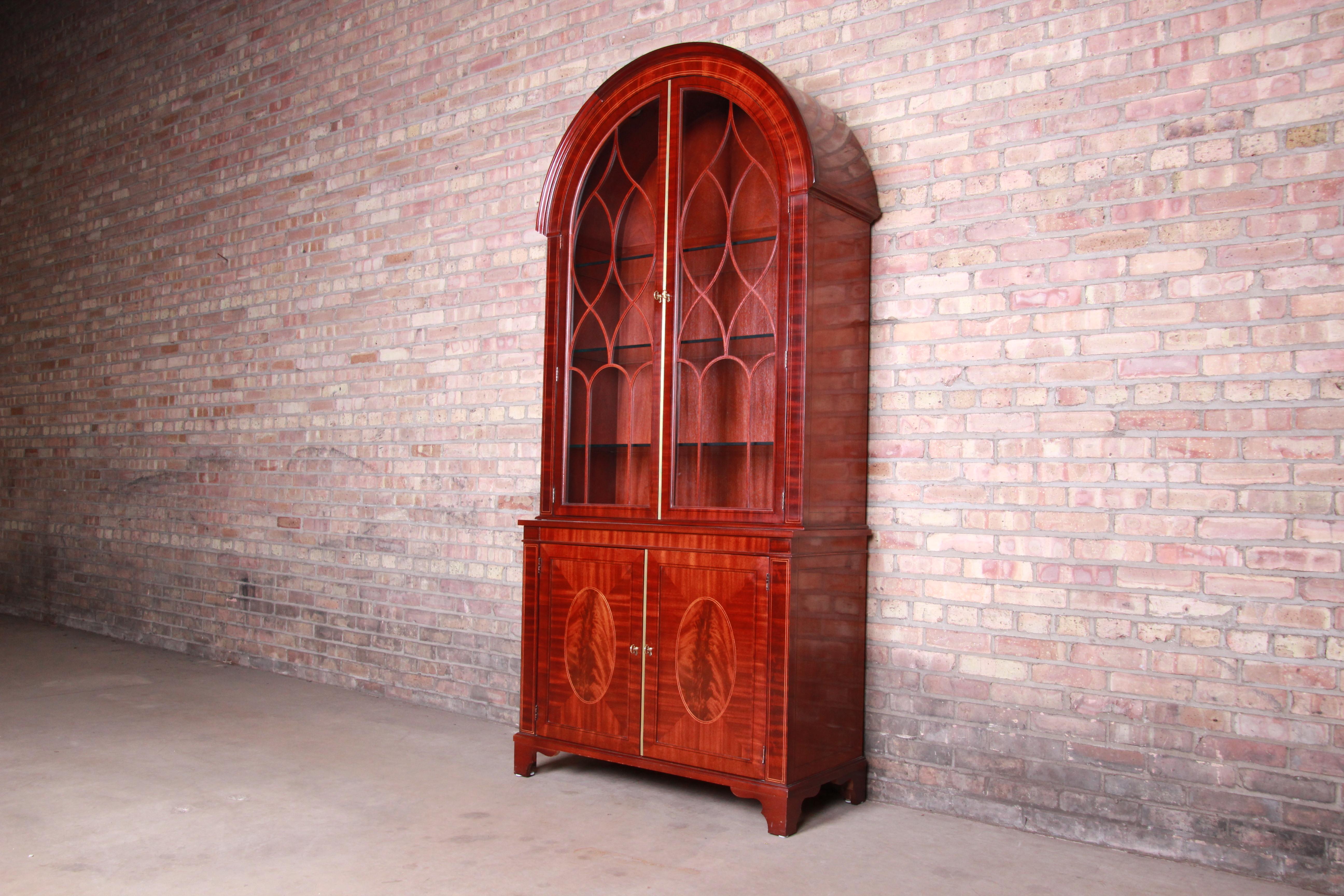 arch top bookcase