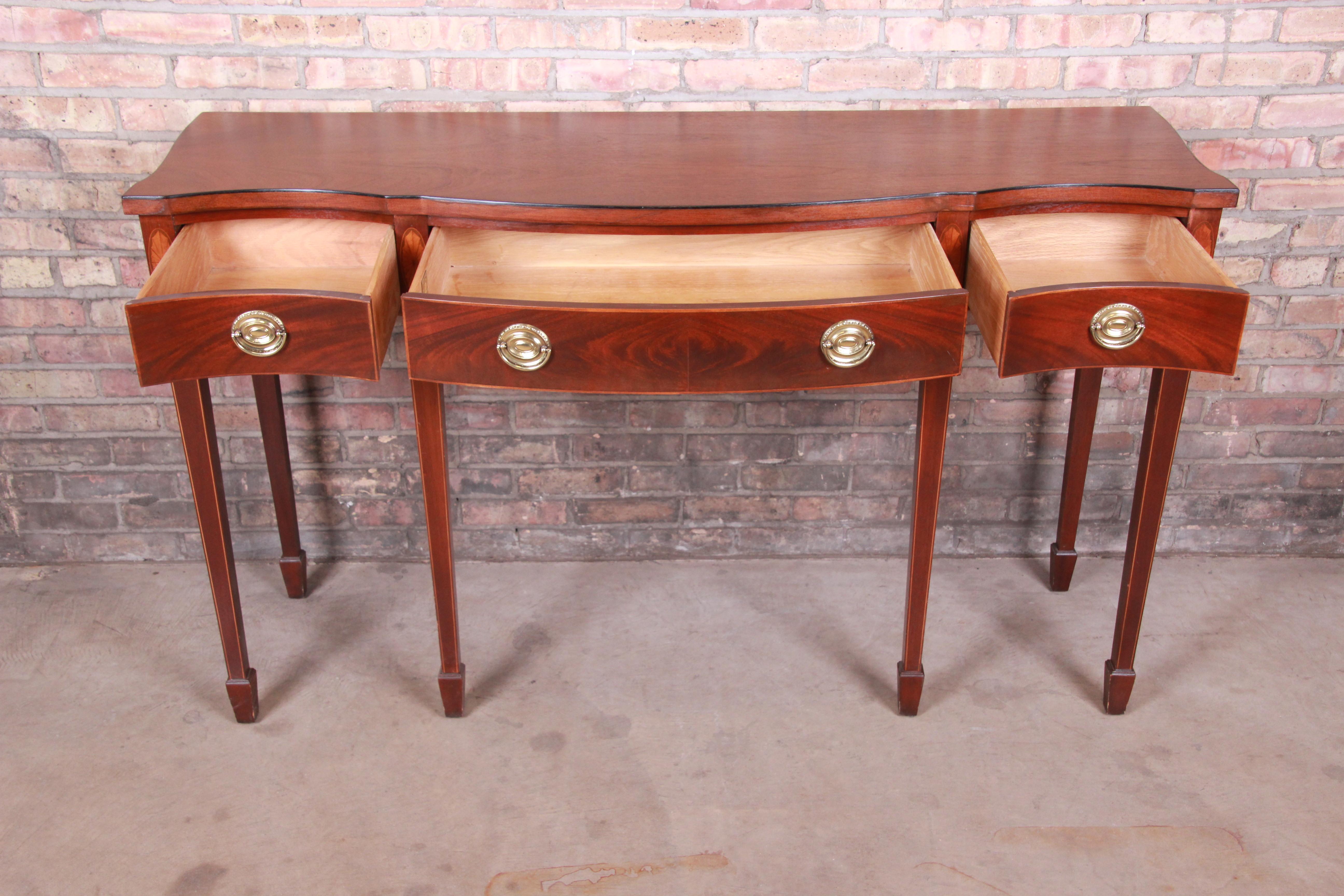 Baker Furniture Historic Charleston Inlaid Mahogany Federal Sideboard Credenza 5
