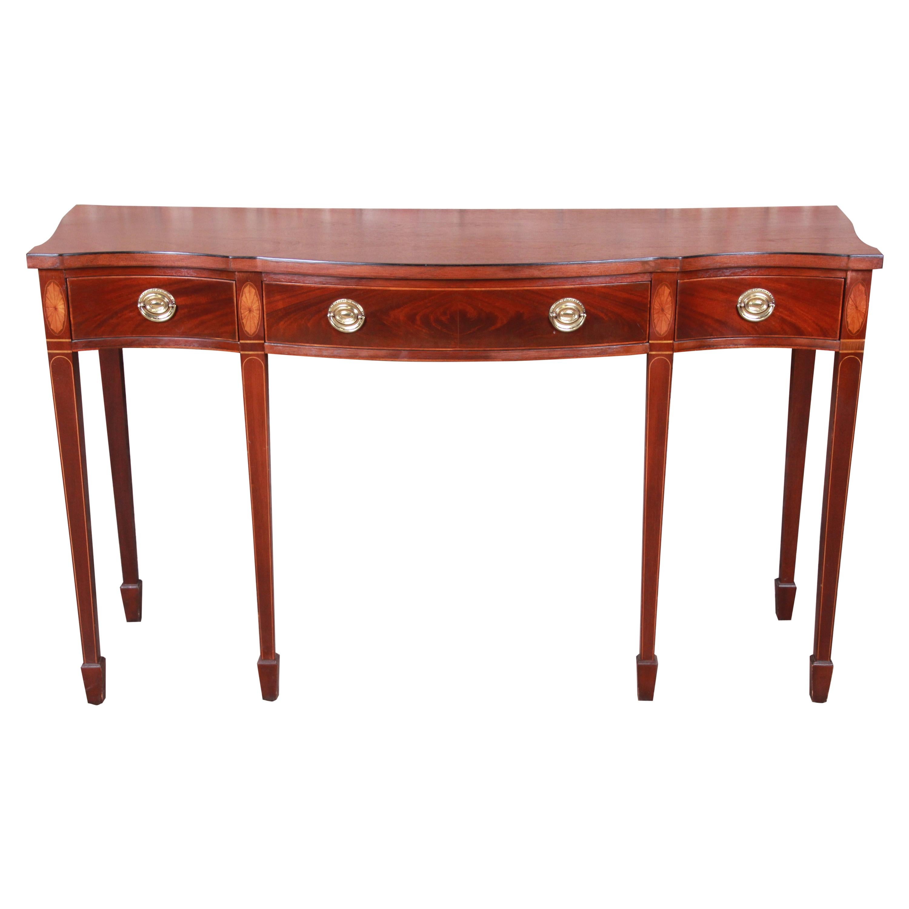 Baker Furniture Historic Charleston Inlaid Mahogany Federal Sideboard Credenza