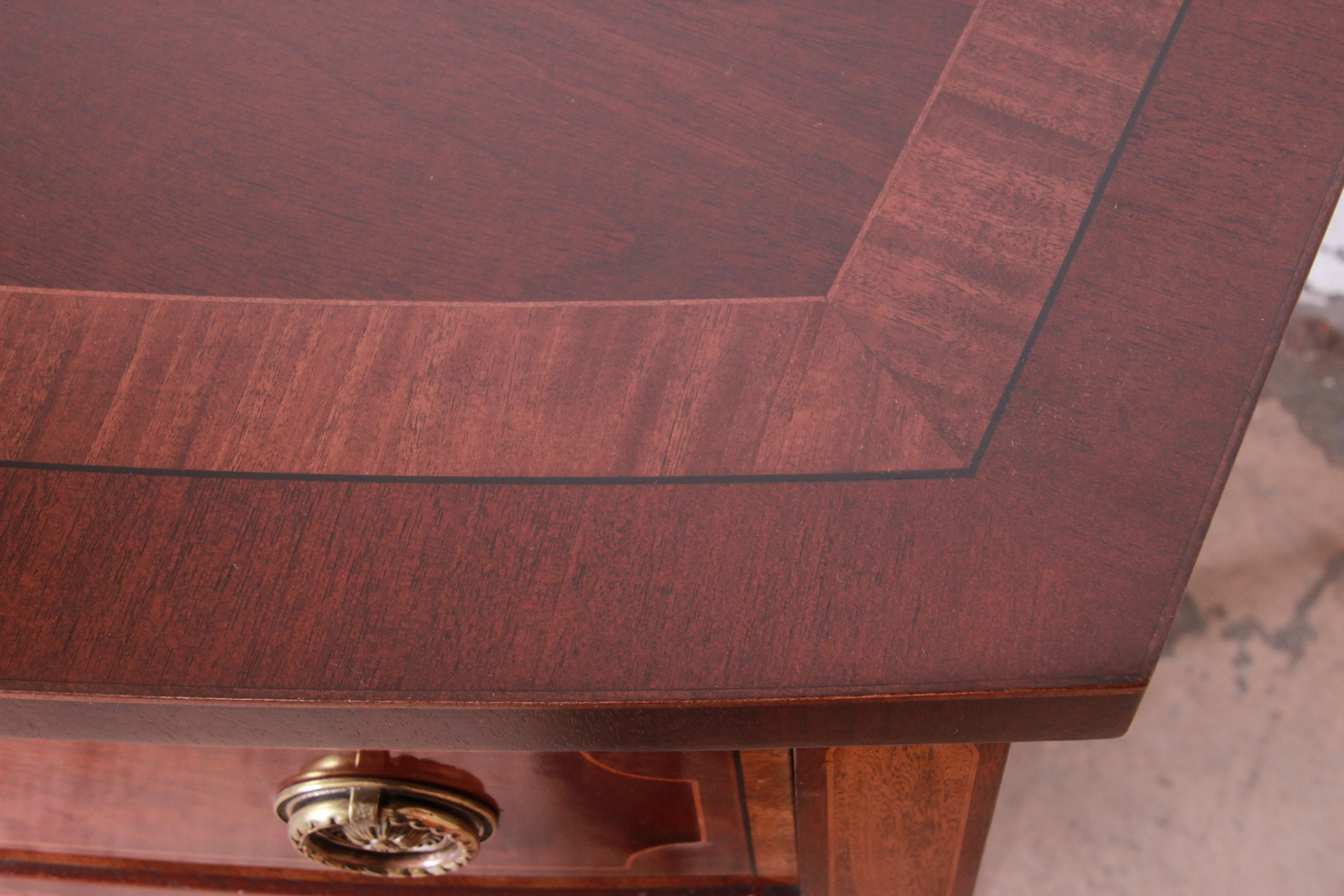 Late 20th Century Baker Furniture Historic Charleston Inlaid Satinwood and Mahogany Sideboard