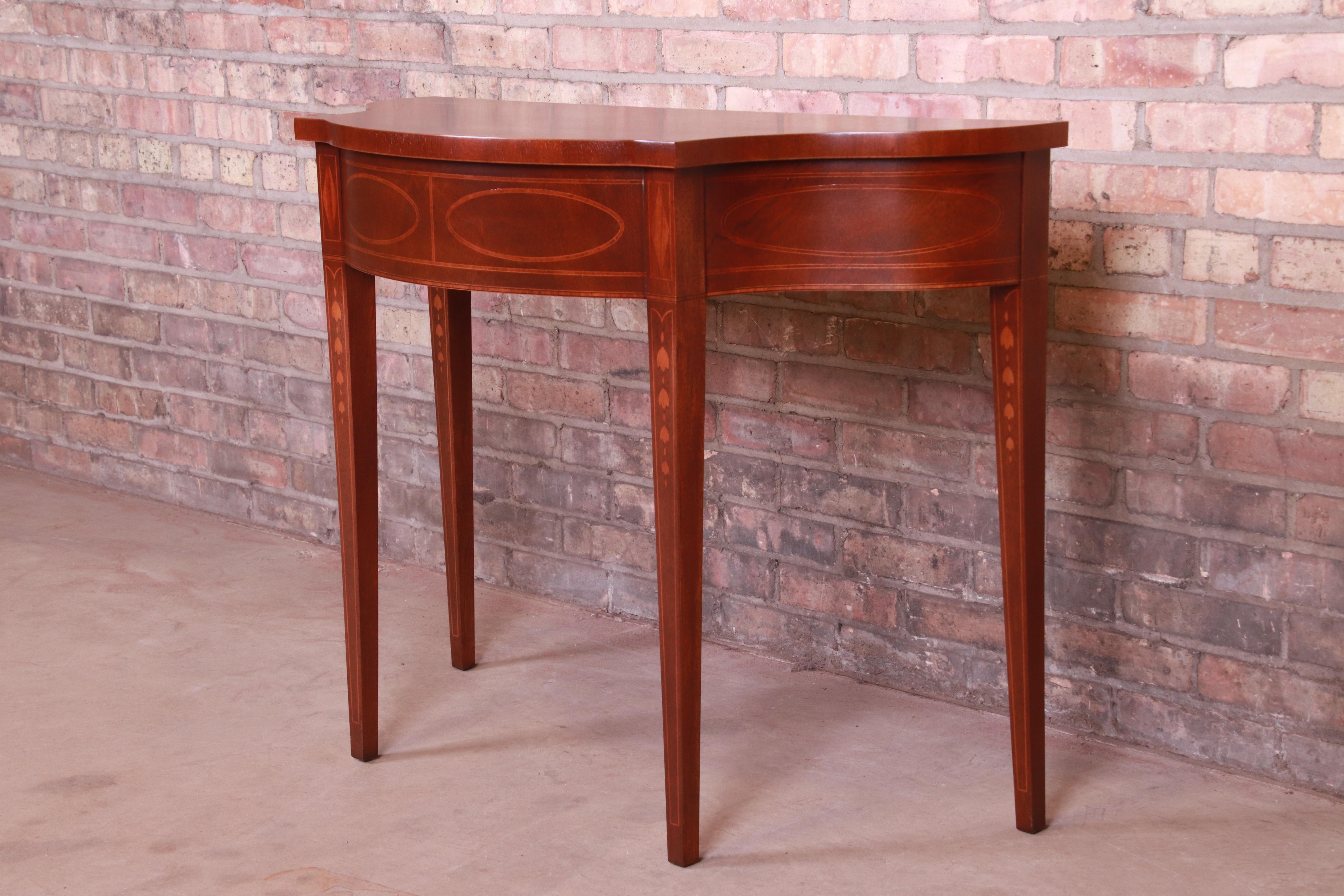 Federal Baker Furniture Historic Charleston Mahogany Console Table, Newly Refinished