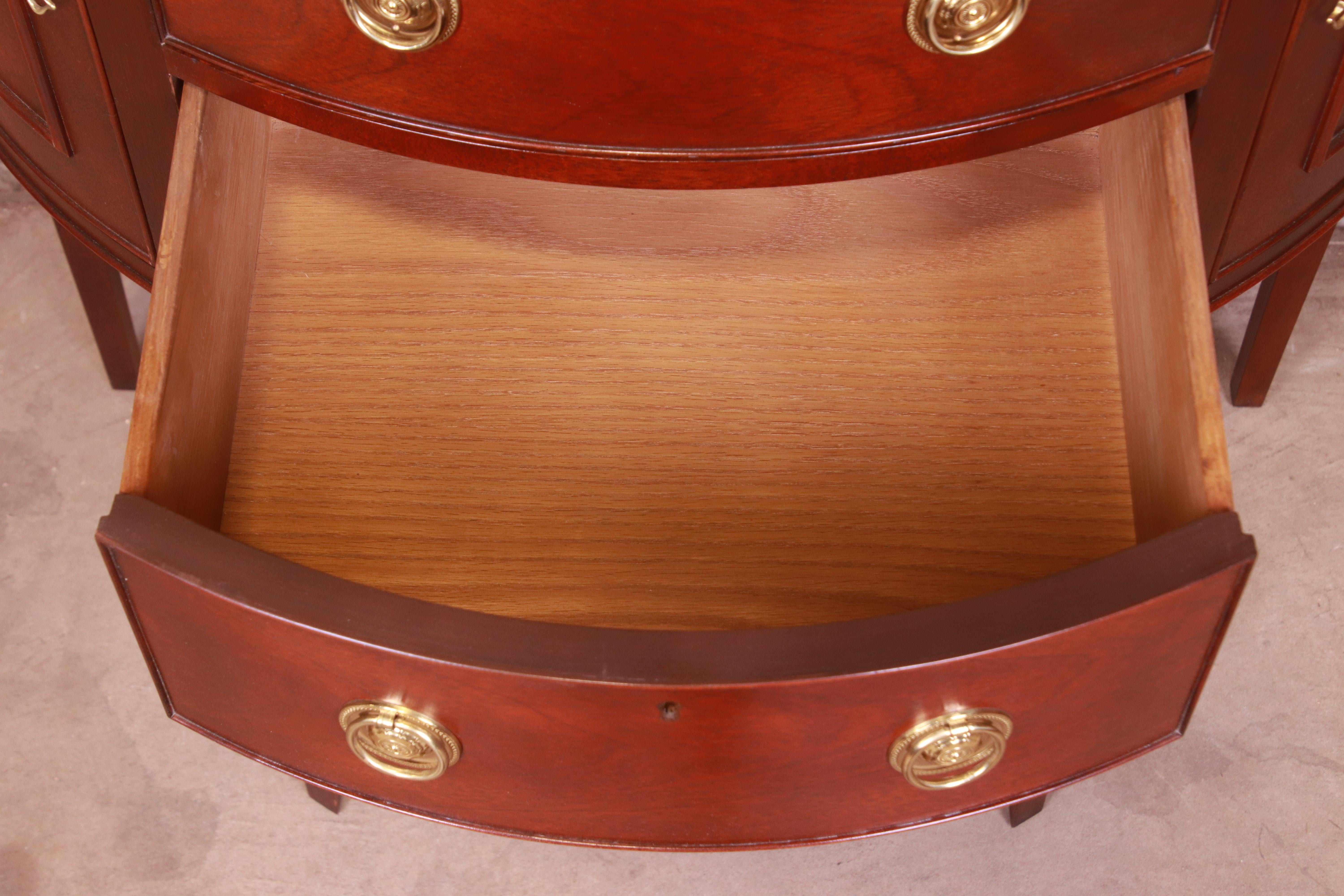 Baker Furniture Historic Charleston Mahogany Demilune Cabinet or Sideboard 5
