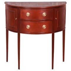 Baker Furniture Historic Charleston Mahogany Demilune Cabinet or Sideboard