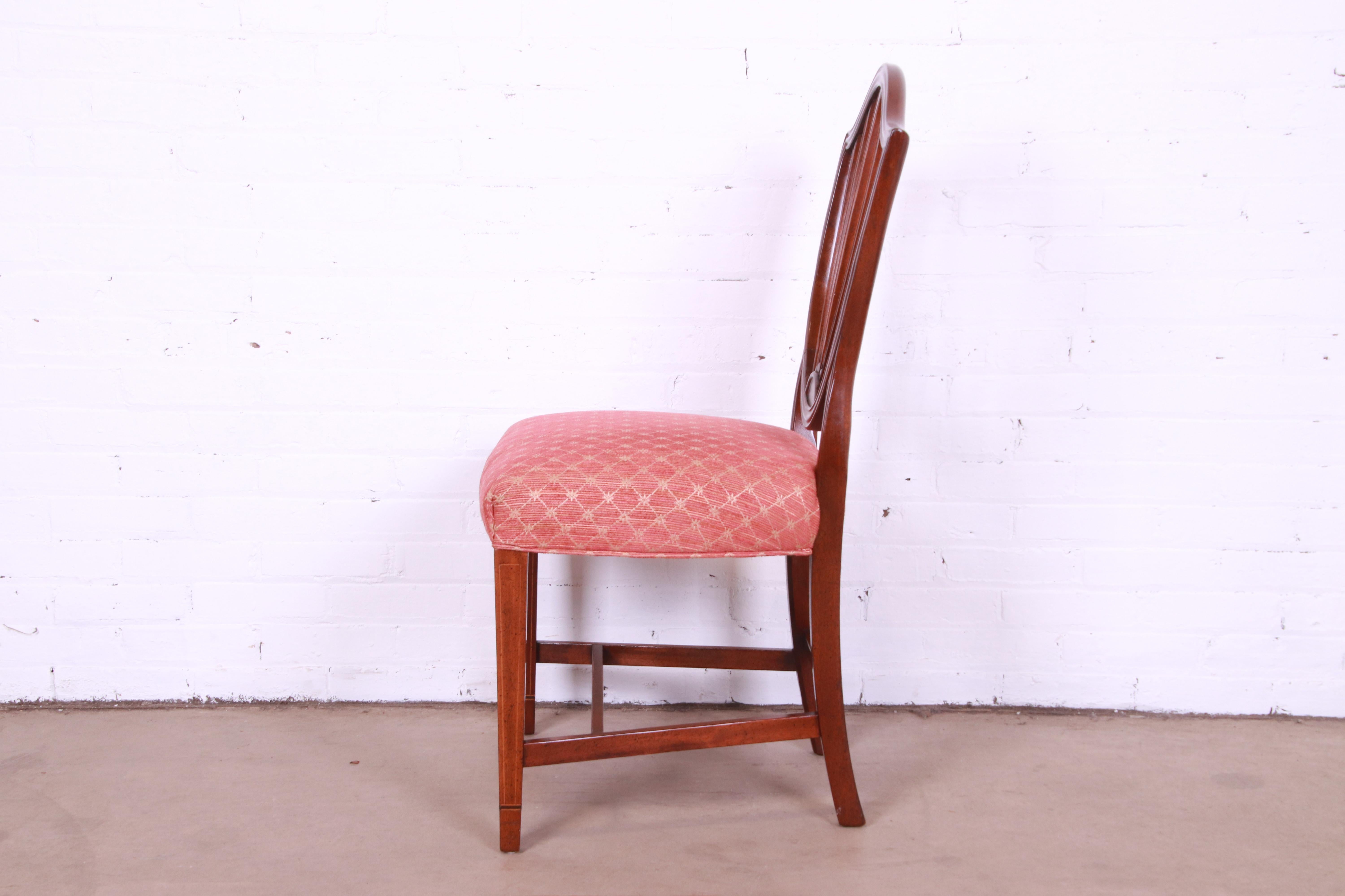 Baker Furniture Historic Charleston Mahogany Shield Back Dining Chairs, Set of 8 7