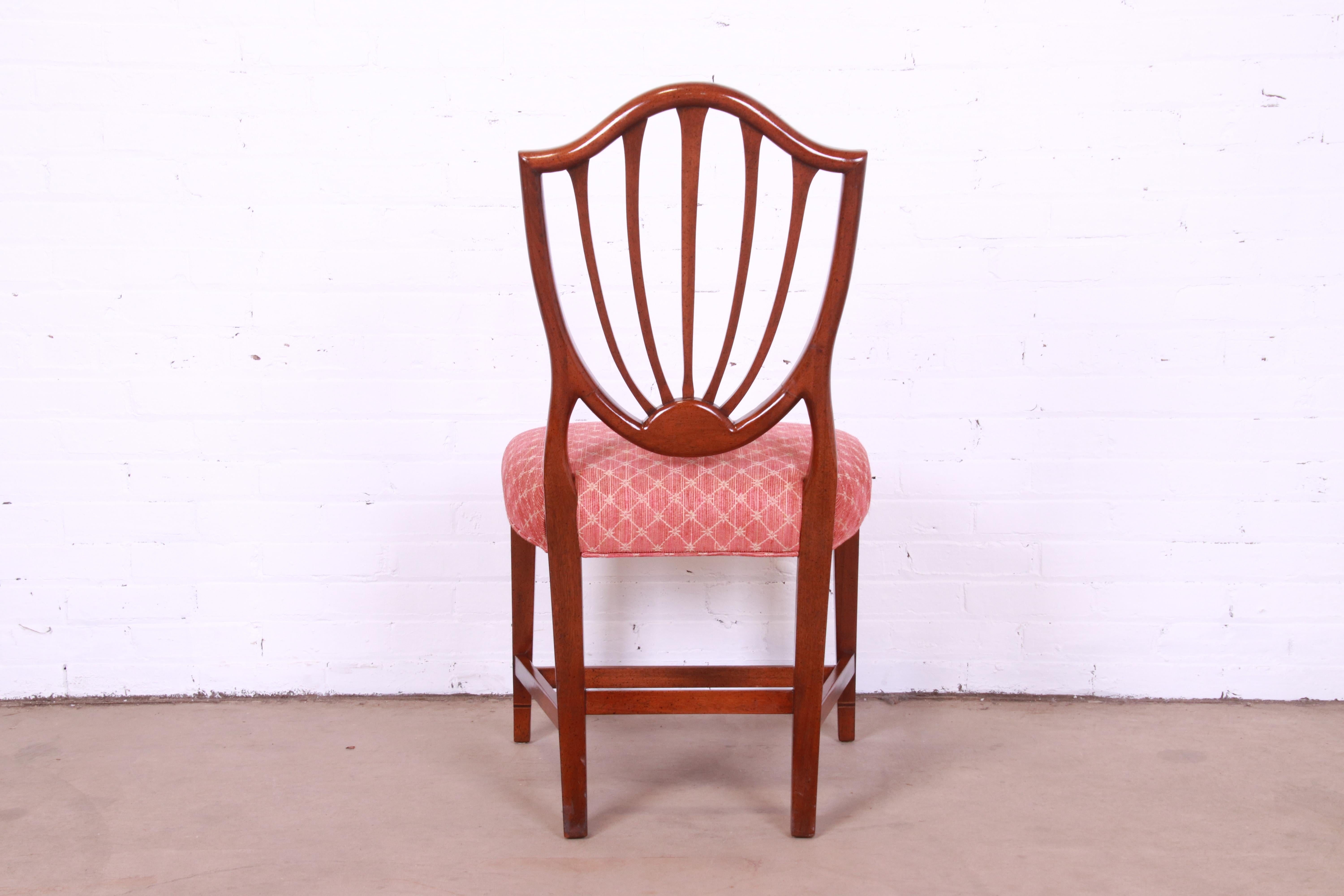 Baker Furniture Historic Charleston Mahogany Shield Back Dining Chairs, Set of 8 8