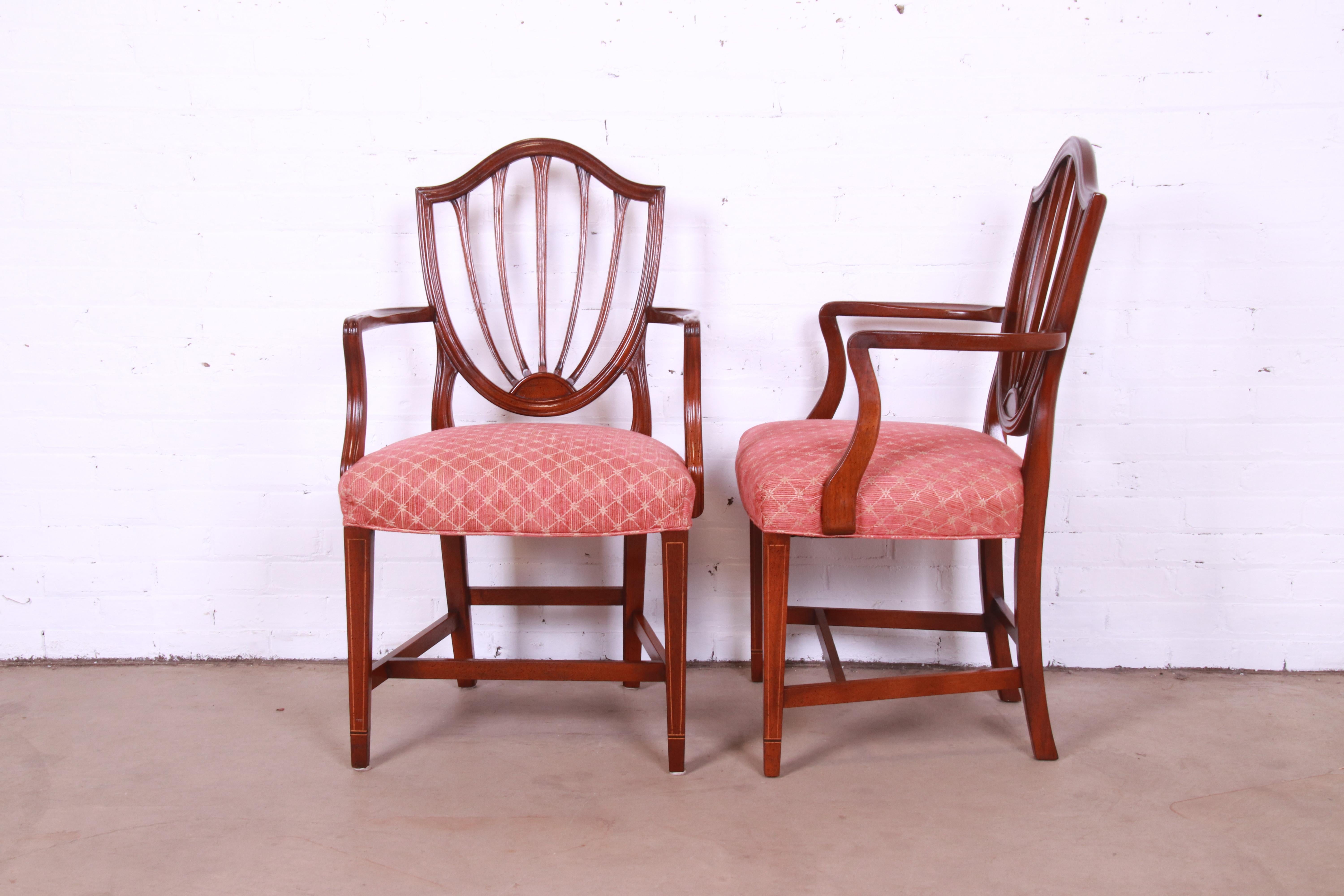 Baker Furniture Historic Charleston Mahogany Shield Back Dining Chairs, Set of 8 9