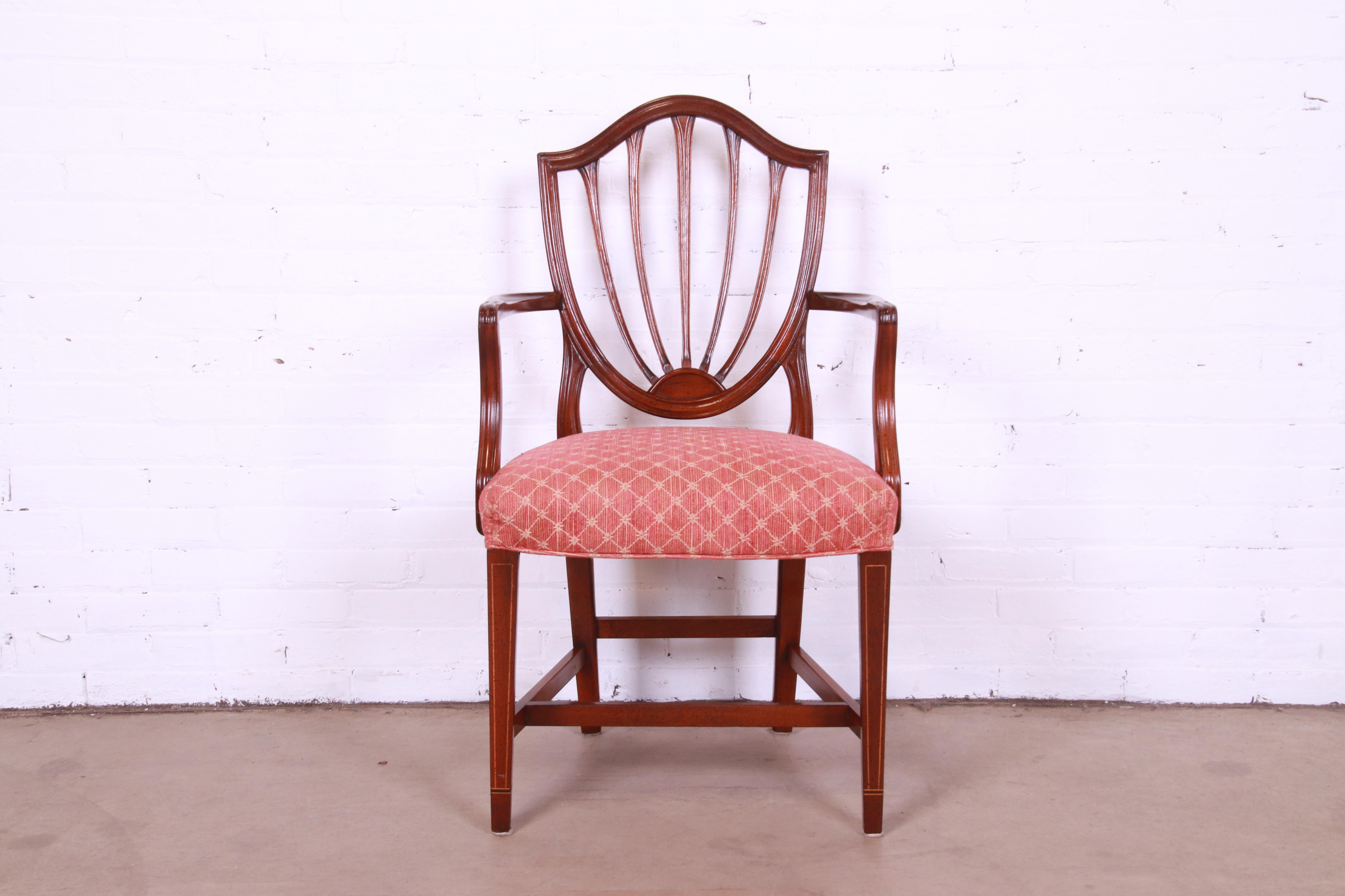 Baker Furniture Historic Charleston Mahogany Shield Back Dining Chairs, Set of 8 10