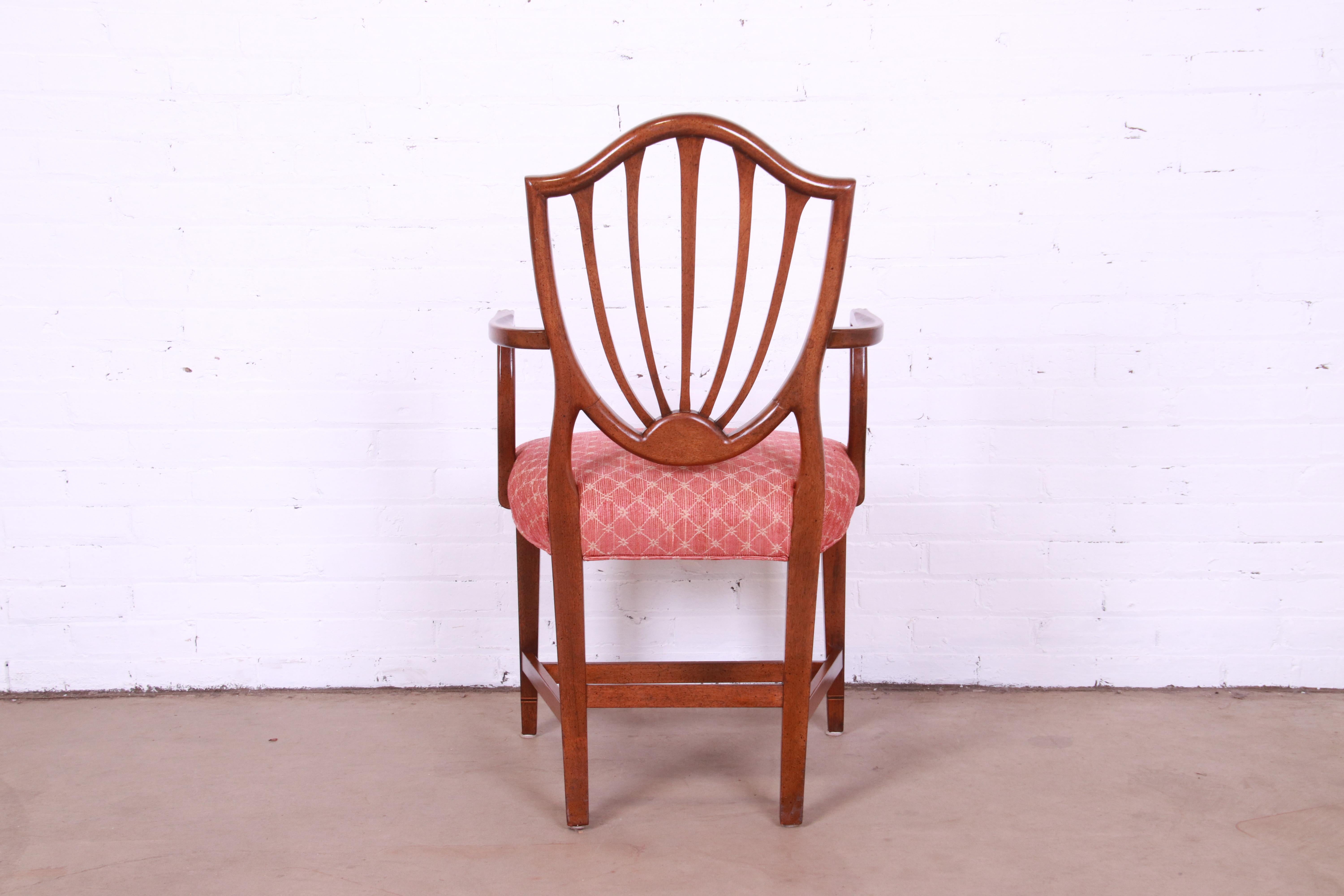 Baker Furniture Historic Charleston Mahogany Shield Back Dining Chairs, Set of 8 13