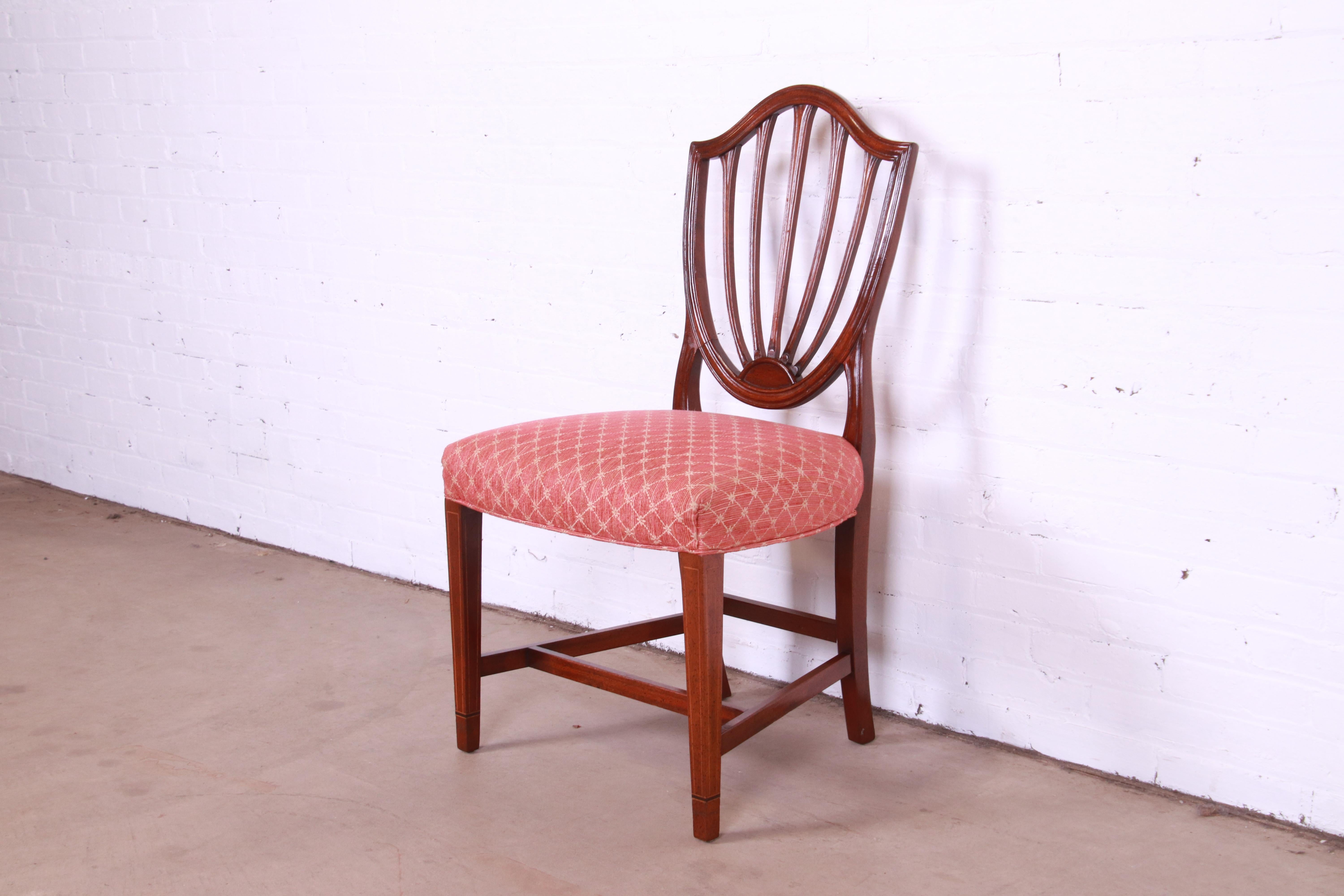 Baker Furniture Historic Charleston Mahogany Shield Back Dining Chairs, Set of 8 2