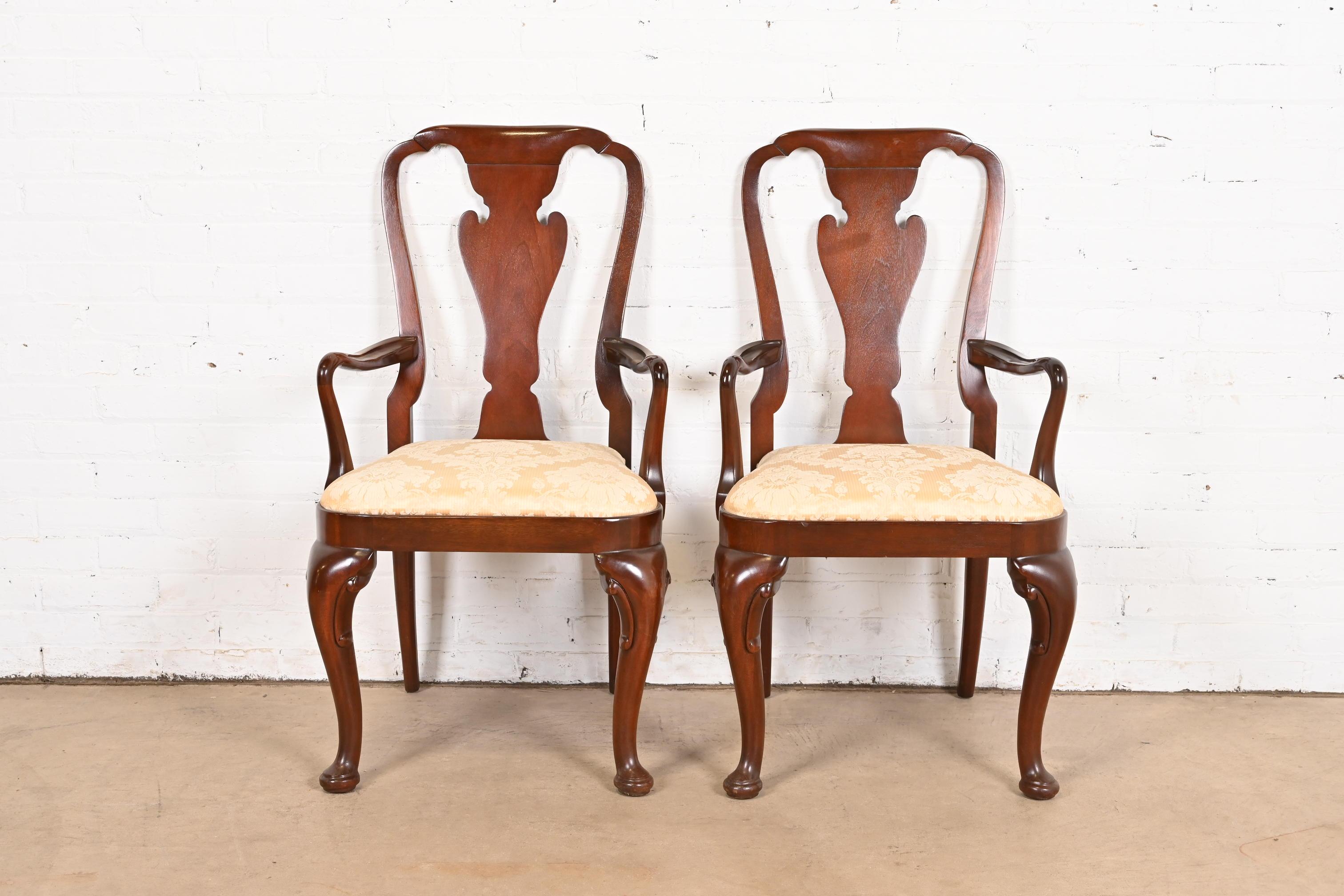 A gorgeous pair of Queen Anne or Georgian style dining armchairs

By Baker Furniture, 