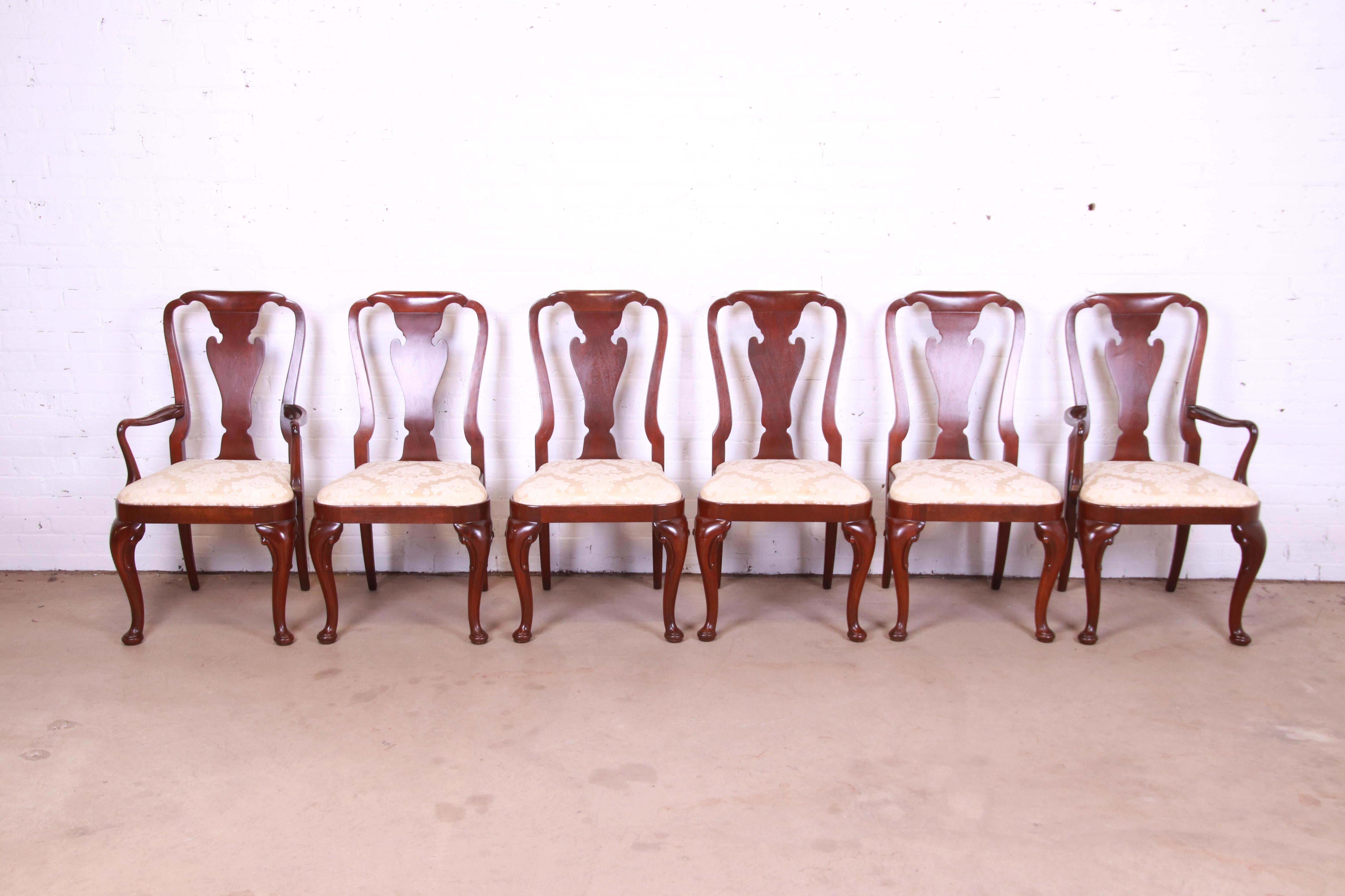 A gorgeous set of six Queen Anne style dining chairs

By Baker Furniture, 