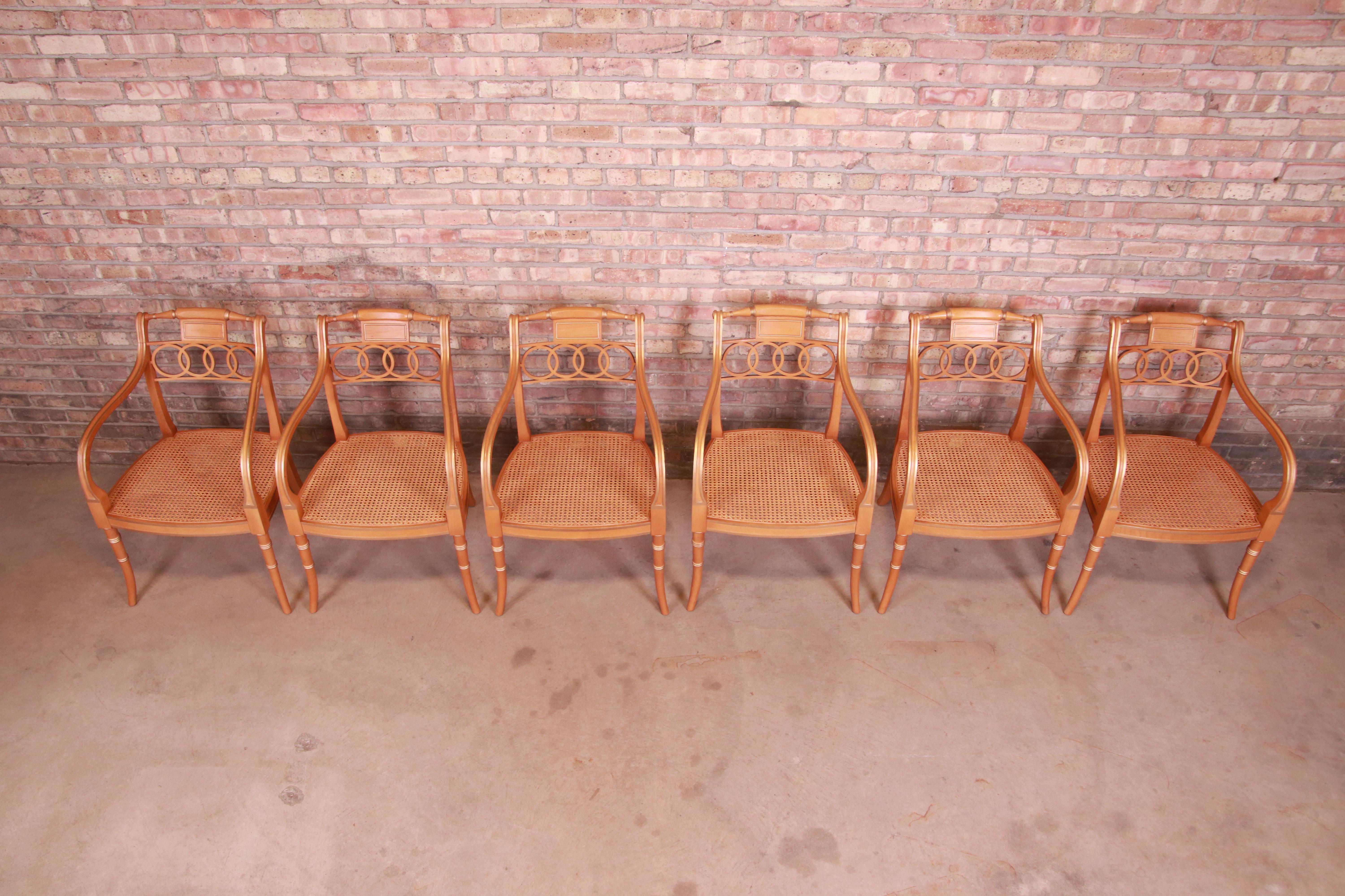 Baker Furniture Regency Dining Armchairs, Set of Six 1