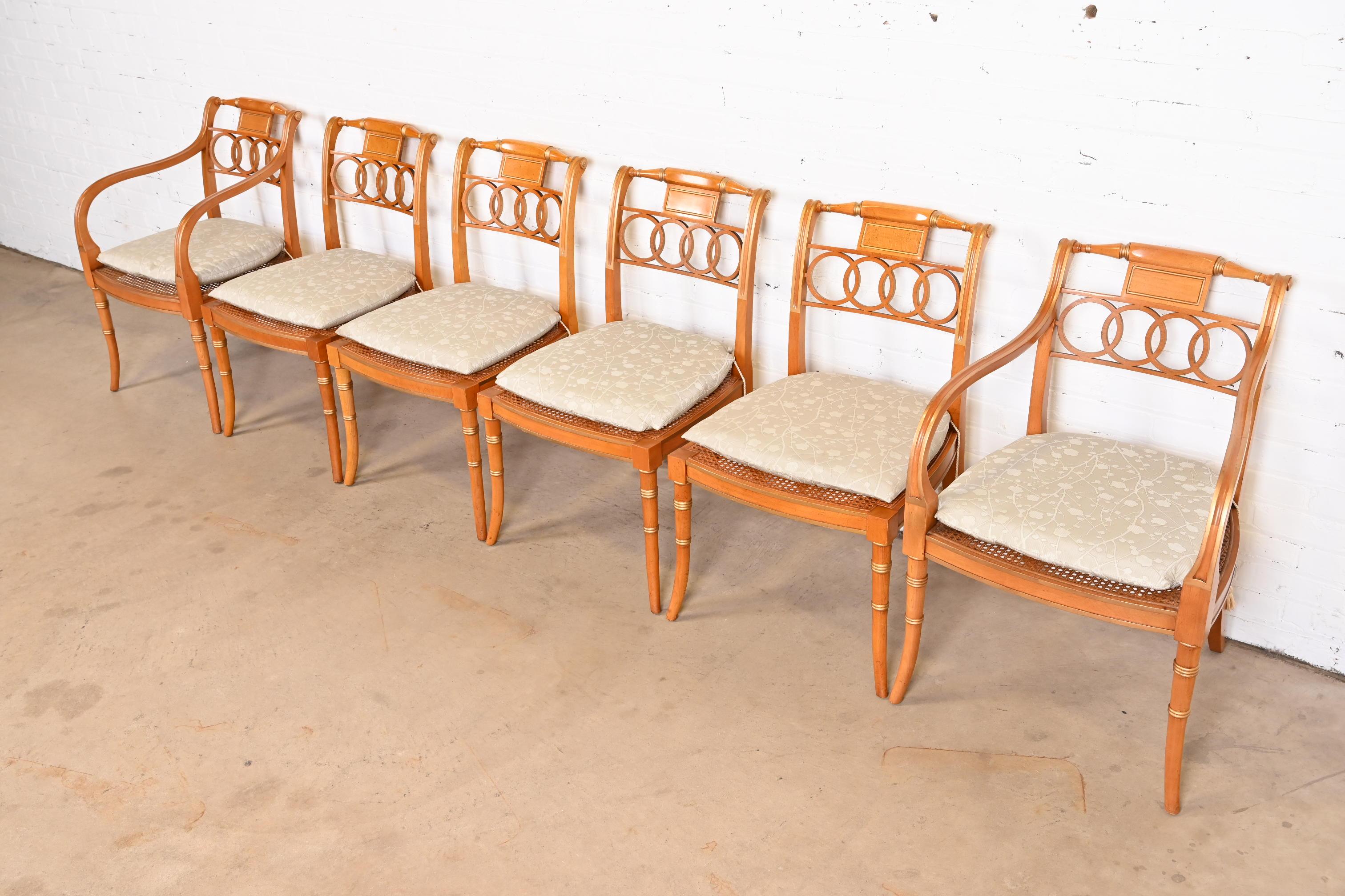 Baker Furniture Historic Charleston Regency Dining Chairs, Set of Six In Good Condition In South Bend, IN