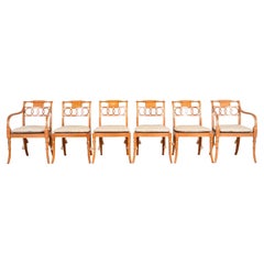 Baker Furniture Historic Charleston Regency Dining Chairs, Set of Six