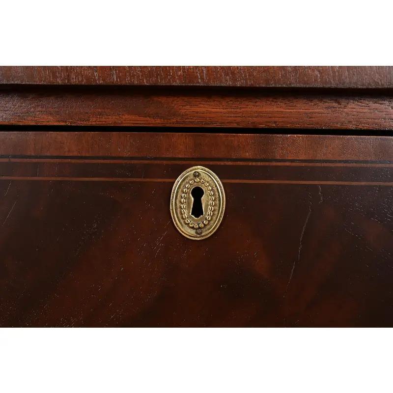 Baker Furniture Historic Federal Inlaid Sideboard Credenza, Newly Refinished For Sale 4