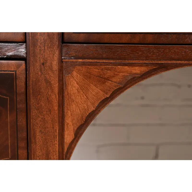 Baker Furniture Historic Federal Inlaid Sideboard Credenza, Newly Refinished For Sale 8