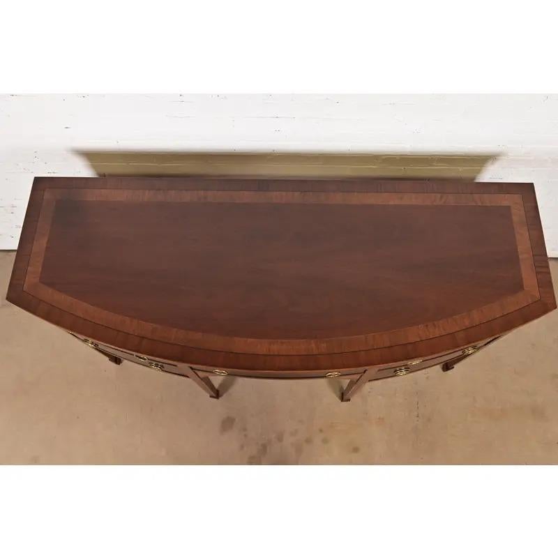 Baker Furniture Historic Federal Inlaid Sideboard Credenza, Newly Refinished For Sale 9