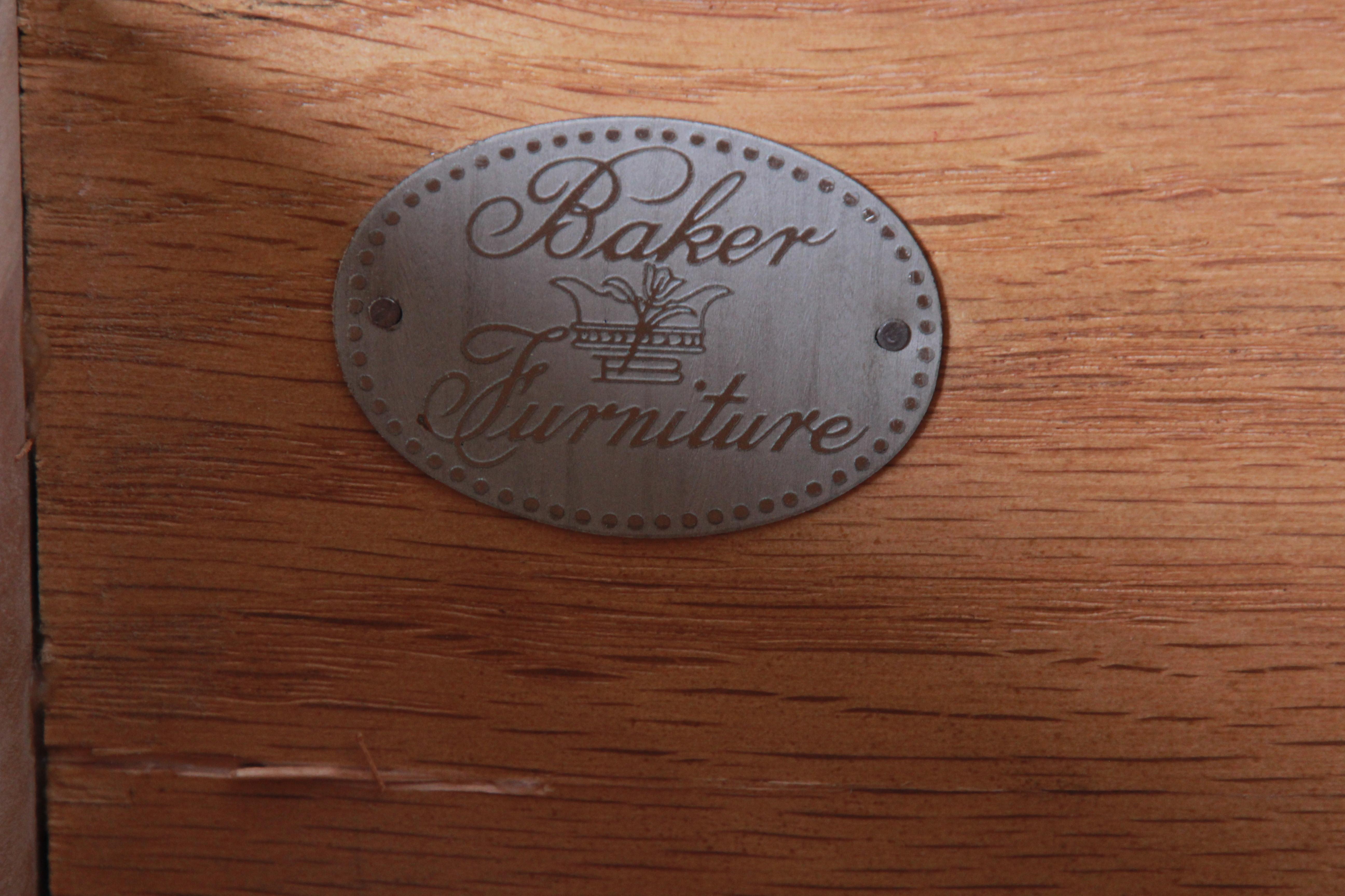 Baker Furniture Hollywood Regency Ebonized Sideboard Credenza or Bar Cabinet 4