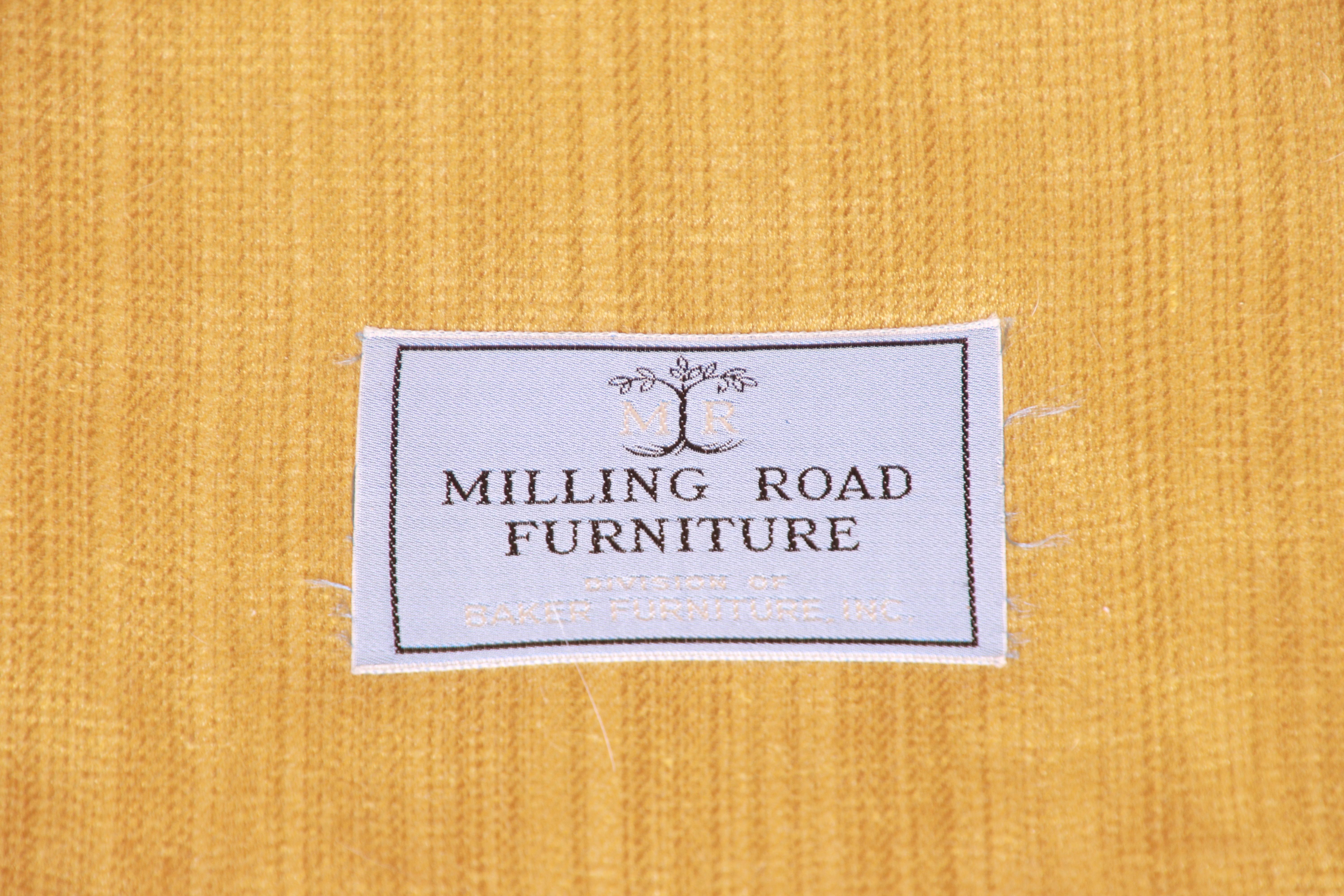 Baker Furniture Hollywood Regency Faux Bamboo and Cane Lounge Chairs, Pair 12