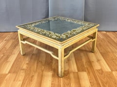 Baker Furniture Hollywood Regency Verre Églomisé Square Coffee Table, c. 1950