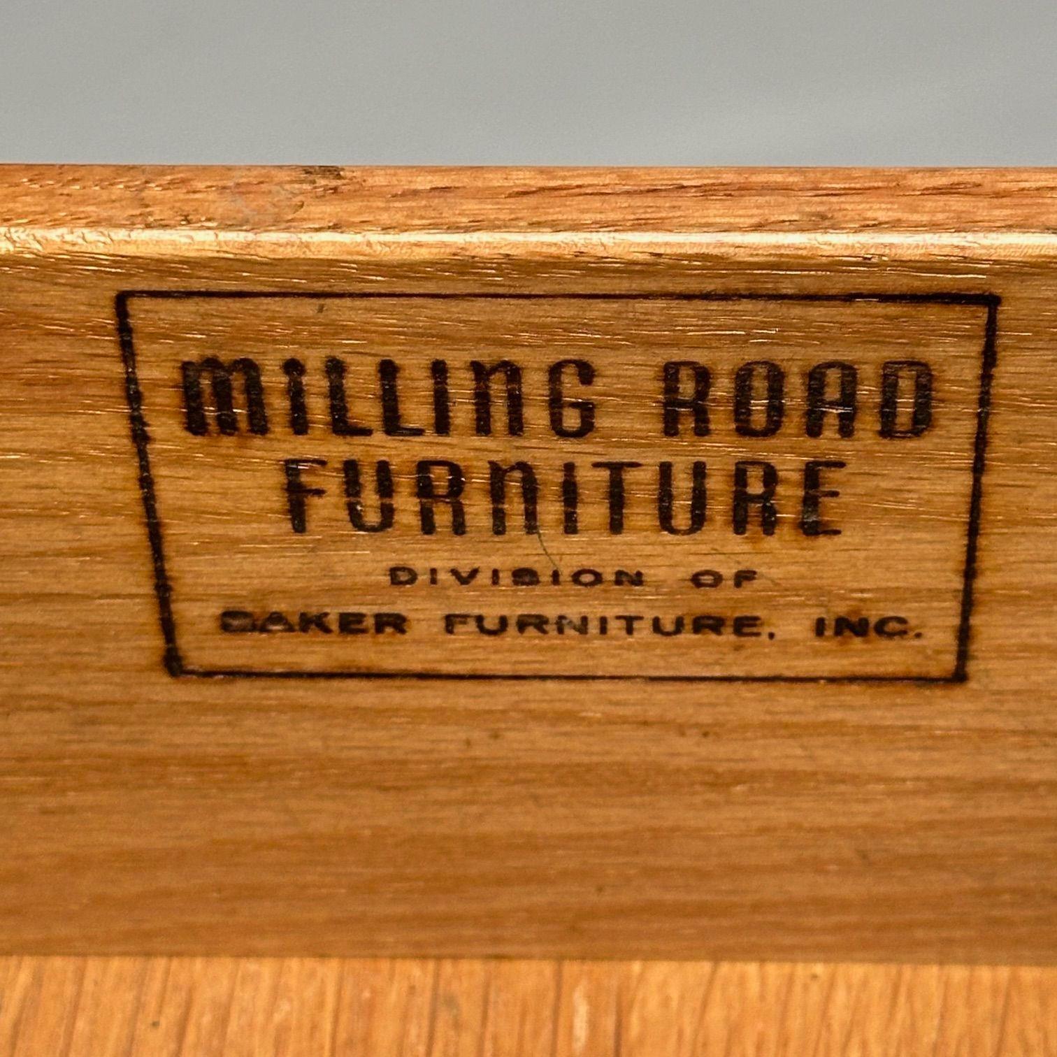 Baker Furniture, Hollywood Regency, Writing Desk, Black Lacquer, Bronze, 1960s 3