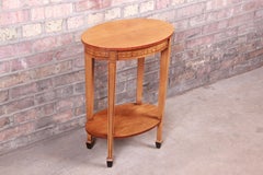 Baker Furniture Inlaid Mahogany Federal Style Side Table or Nightstand