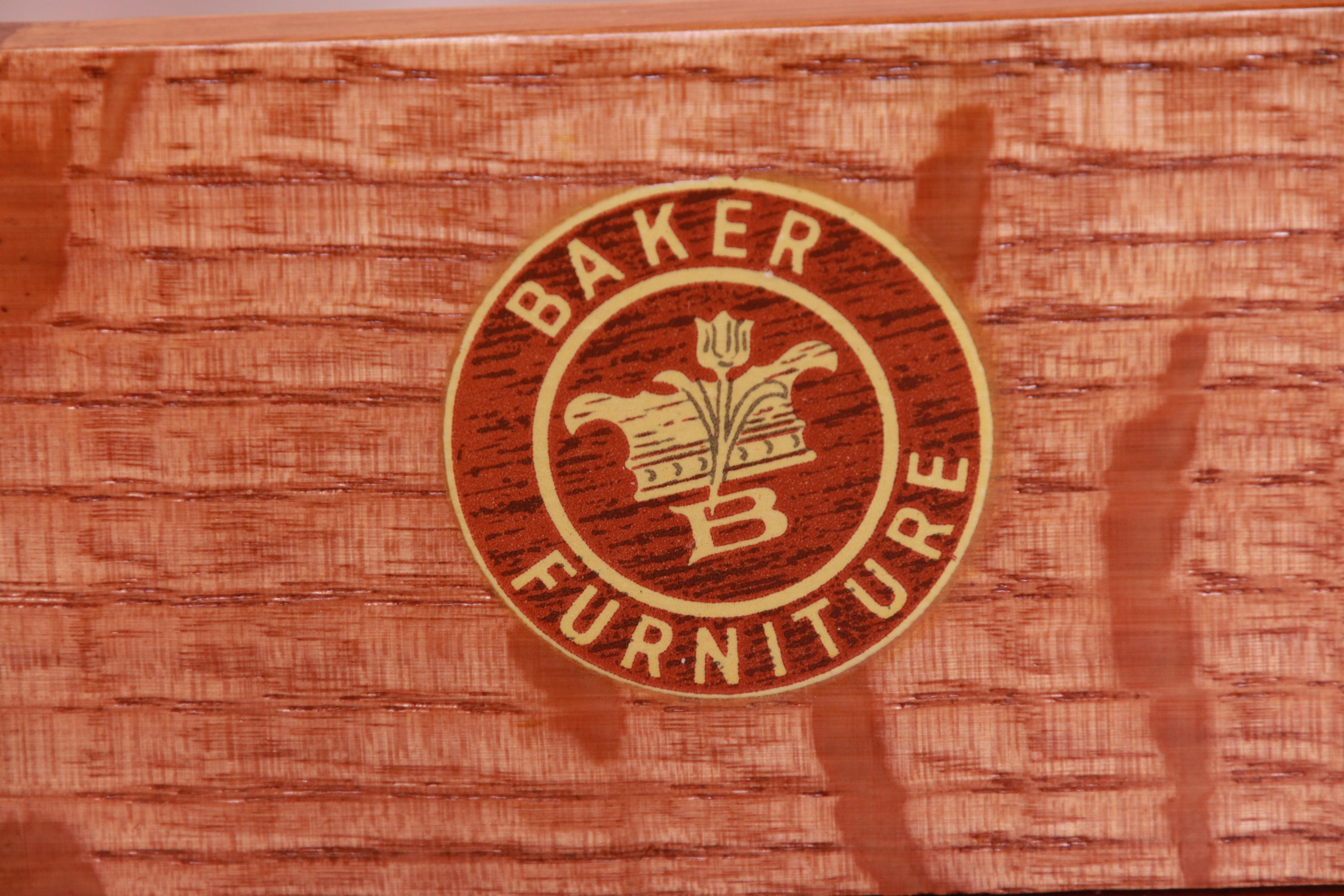 Baker Furniture Inlaid Mahogany Pembroke Tea Tables, Newly Restored 11