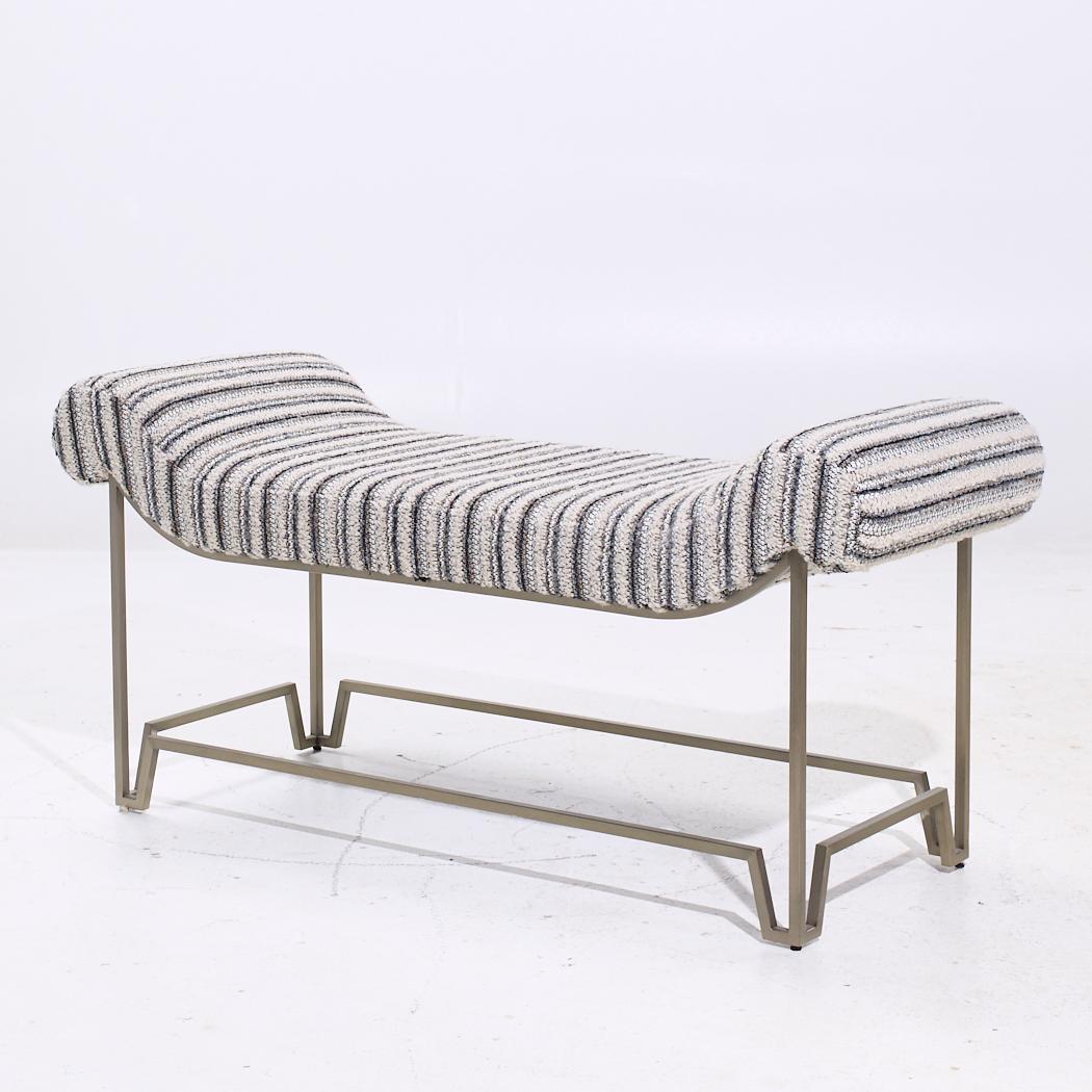 Baker Furniture Iron Eye Bench Moderno en venta