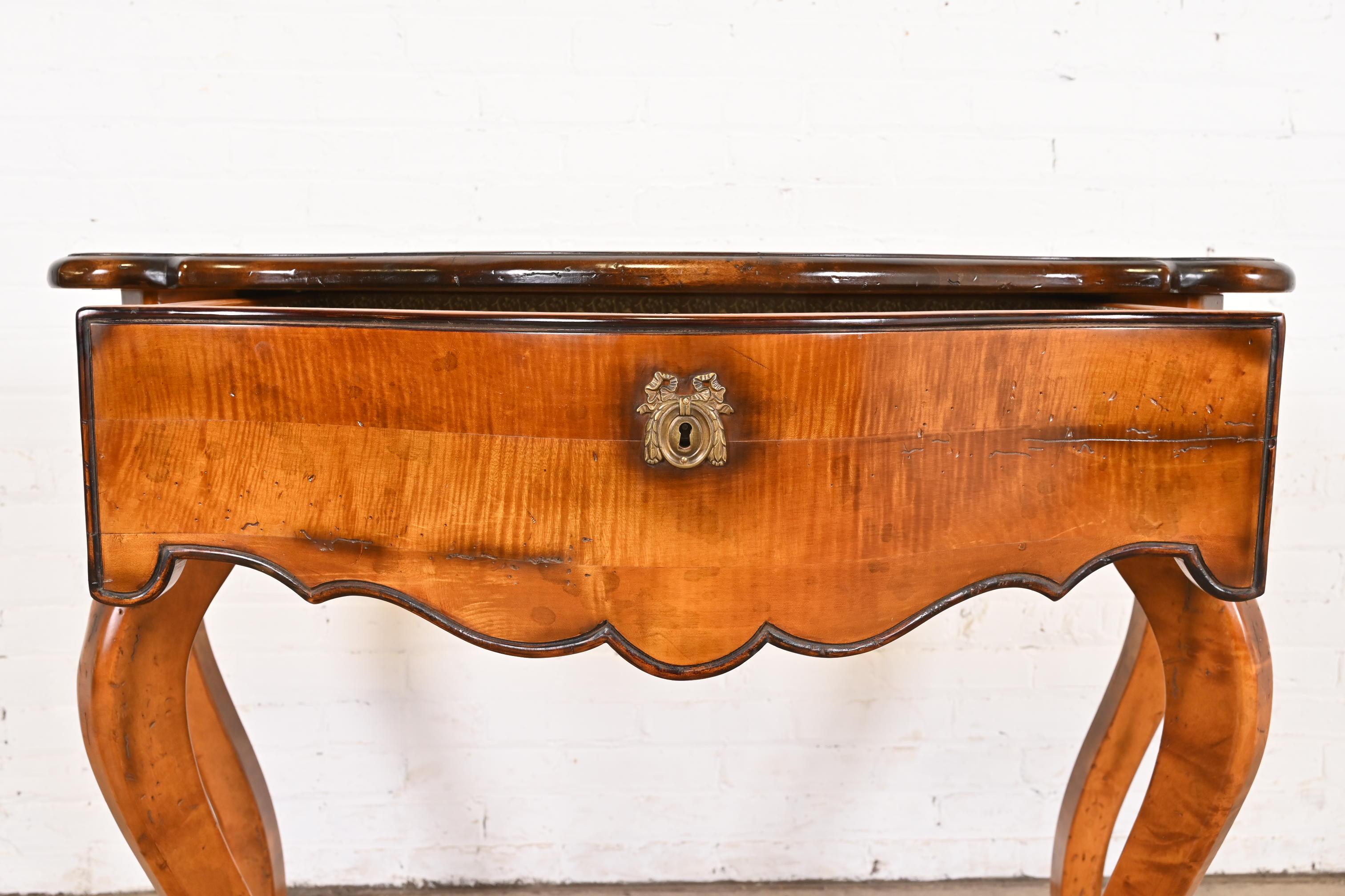 Baker Furniture Italian Provincial Carved Maple Console or Entry Table For Sale 3