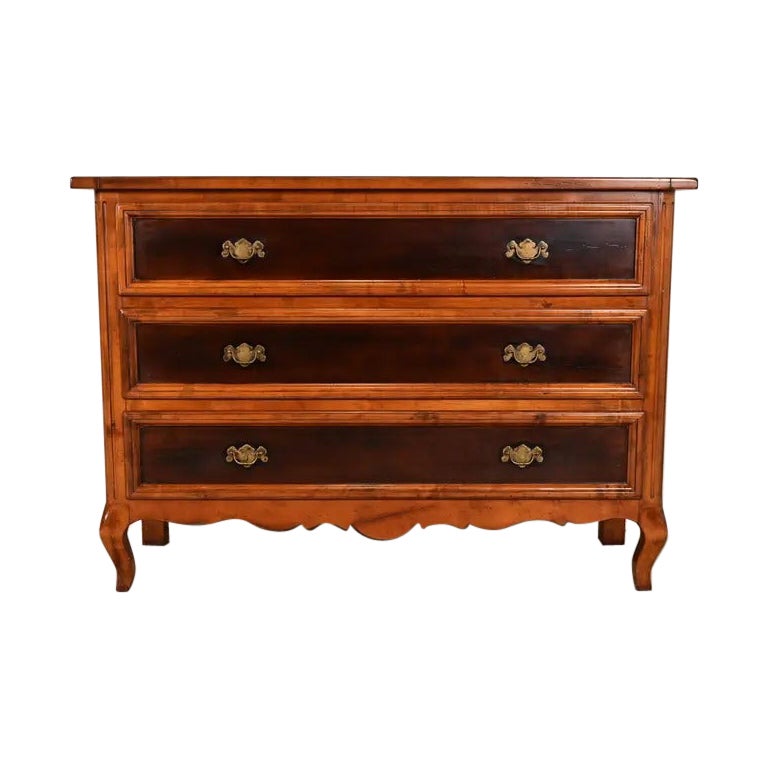 Baker Furniture Italian Provincial Carved Maple Dresser or Chest of Drawers