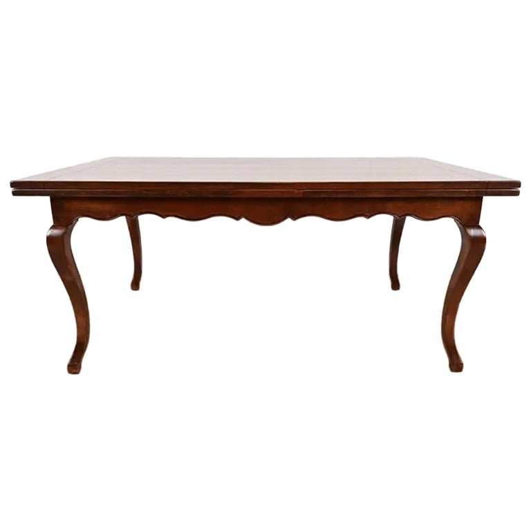 Baker Furniture Italian Provincial Extension Dining Table, Newly Refinished