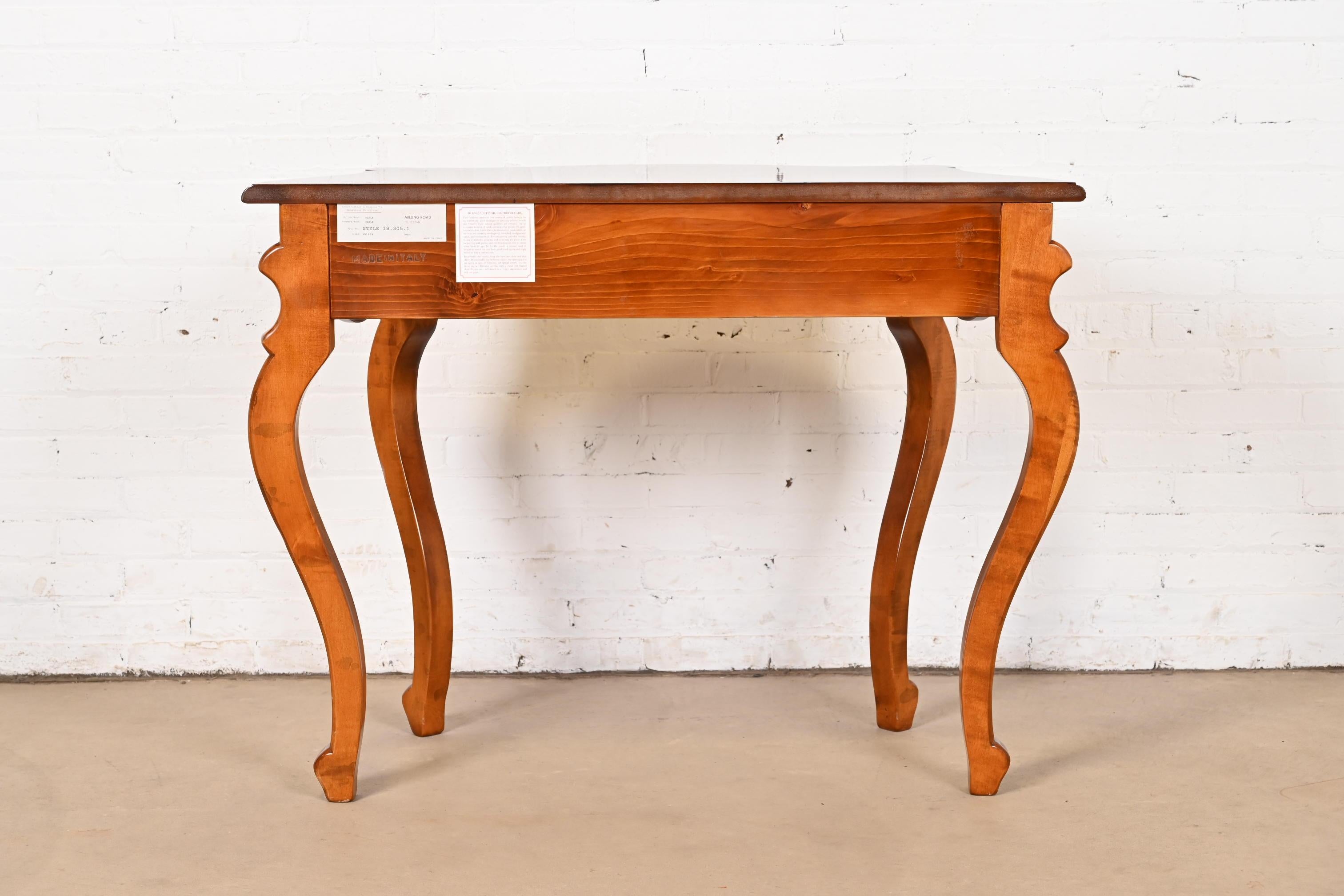 Baker Furniture Italian Provincial Louis XV Carved Maple Console or Entry Table For Sale 5