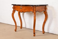 Baker Furniture Italian Provincial Louis XV Carved Maple Console or Entry Table