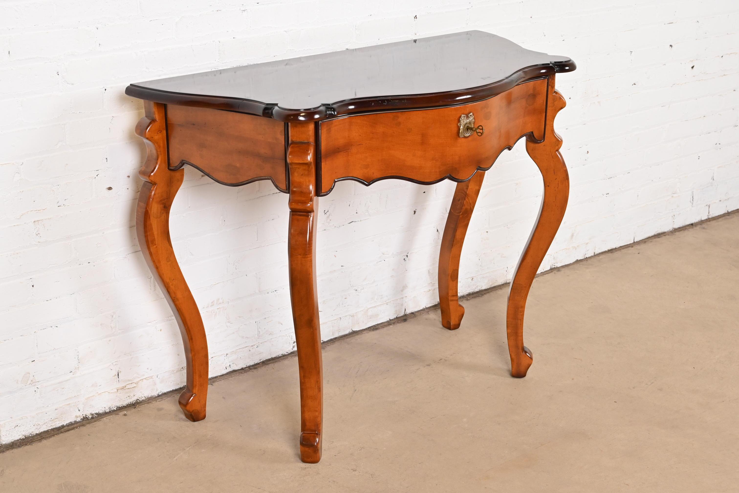 20th Century Baker Furniture Italian Provincial Louis XV Carved Maple Console or Entry Table For Sale
