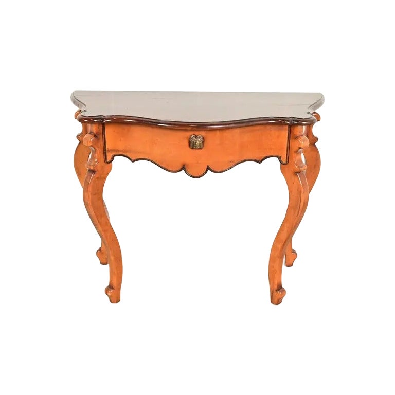 Baker Furniture Italian Provincial Louis XV geschnitzt Ahorn Konsole oder Eintrag Tabelle