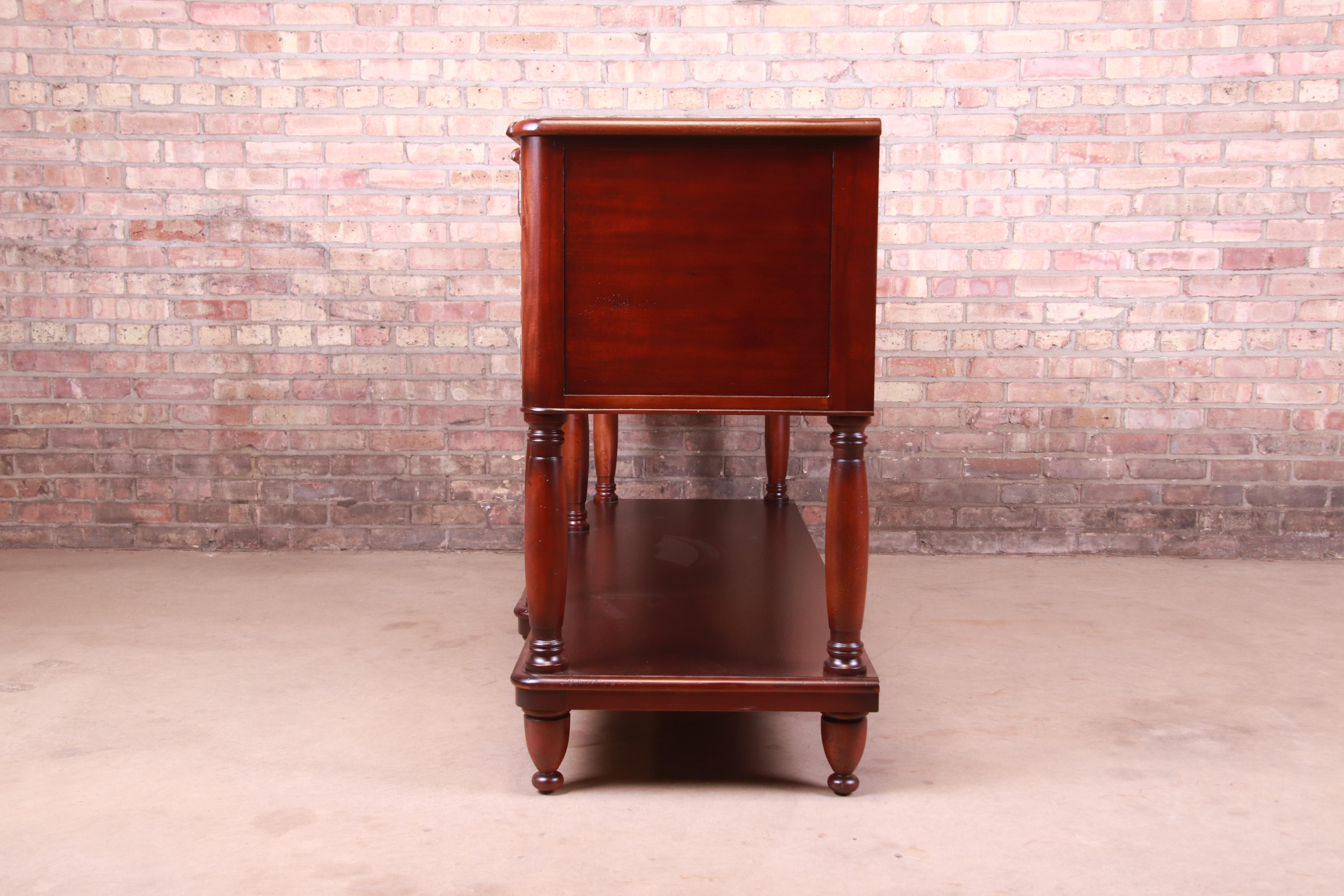 Baker Furniture Italian Provincial Mahogany and Burl Wood Sideboard, Refinished 4