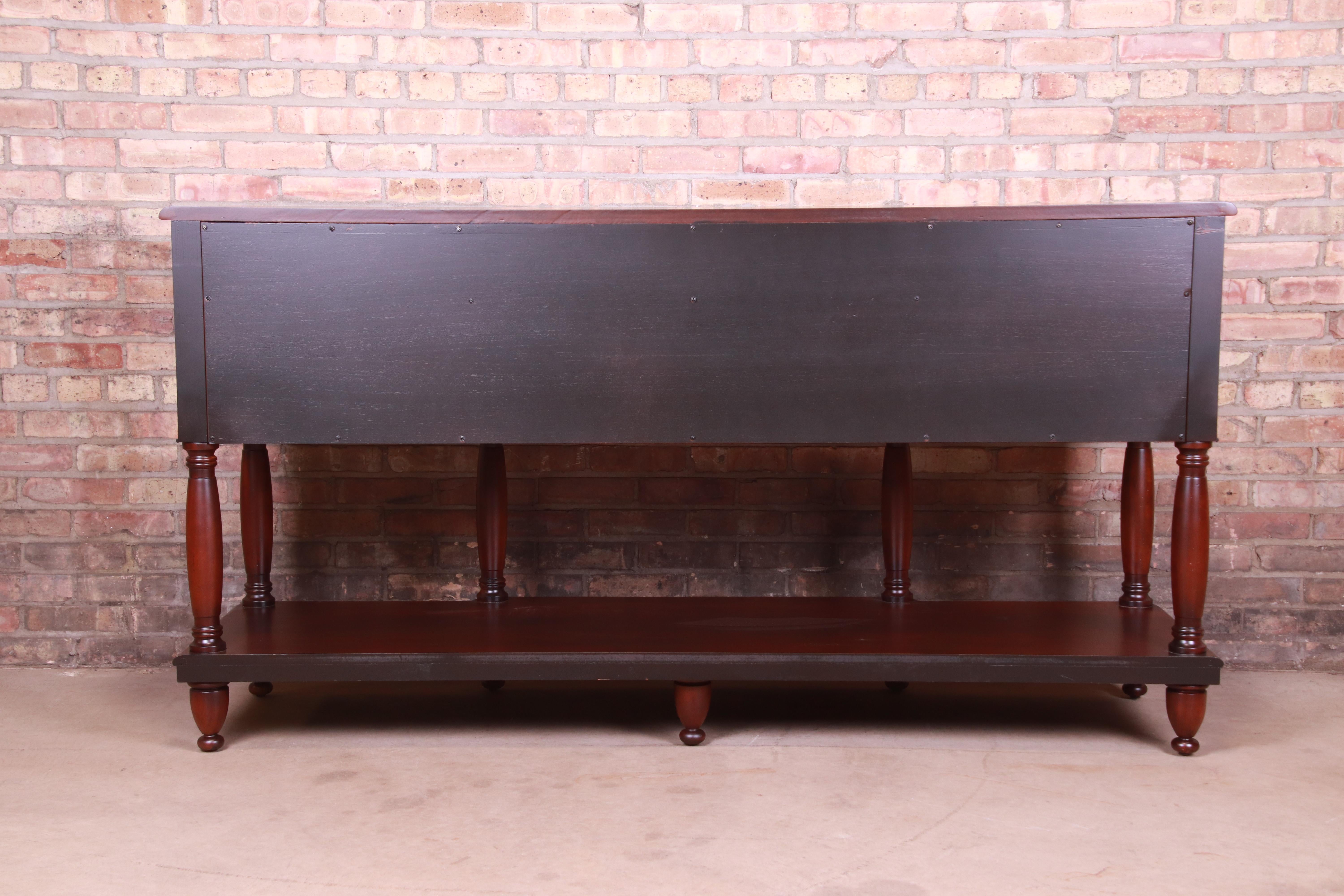 Baker Furniture Italian Provincial Mahogany and Burl Wood Sideboard, Refinished 7