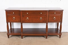 Baker Furniture Italian Provincial Mahogany and Burl Wood Sideboard, Refinished