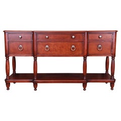 Baker Furniture Italian Provincial Mahogany and Burl Wood Sideboard, Refinished